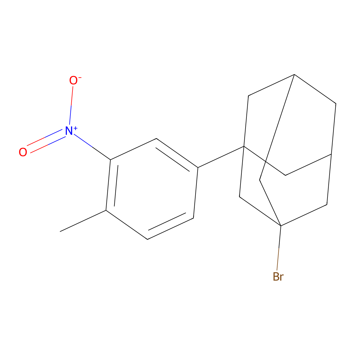 1-Bromo-3-(4-methyl-3-nitrophenyl)adamantane molecular structure, CAS 391219-27-5