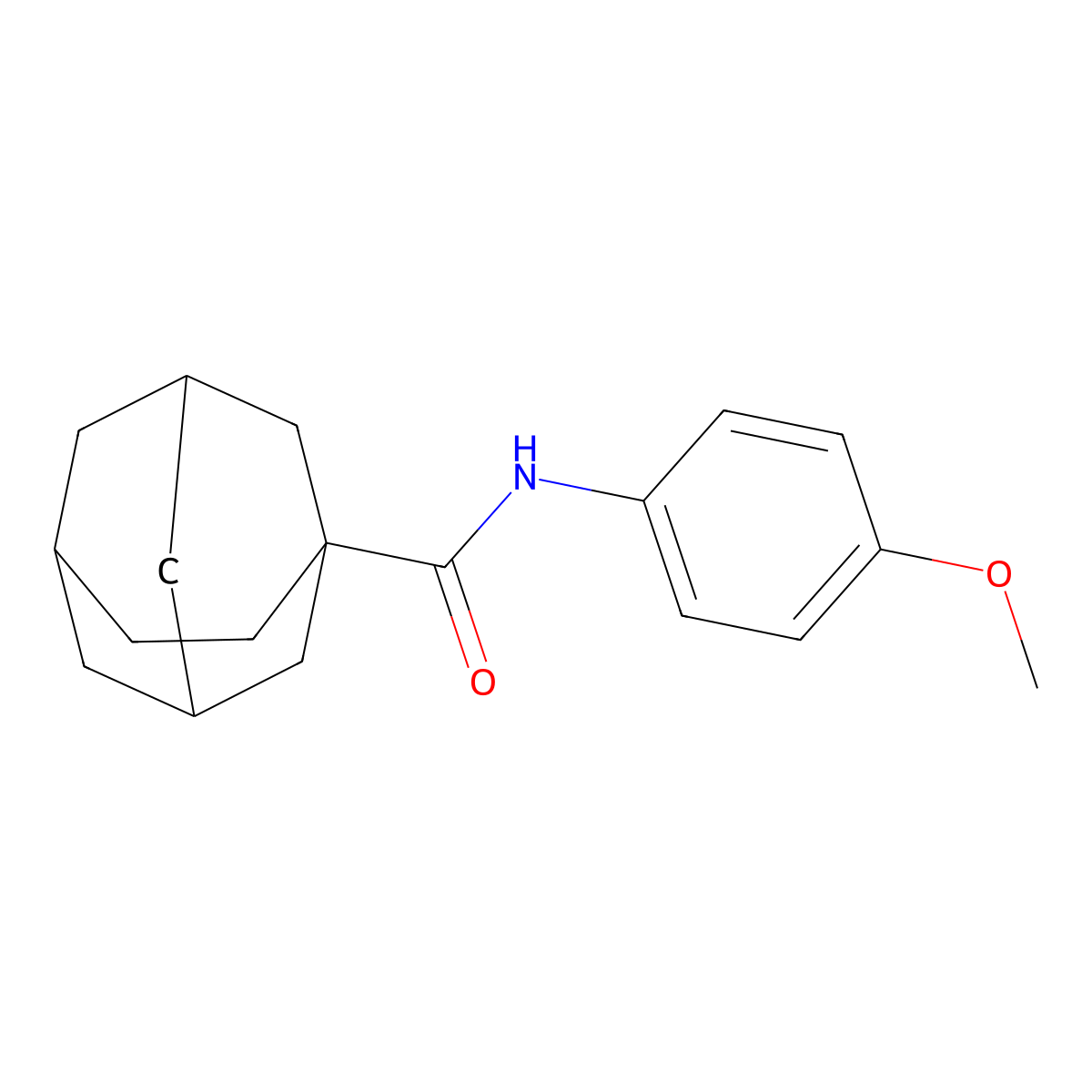N-(4-methoxyphenyl)tricyclo[4.3.1.1~3,8~]undecane-3-carboxamide molecular structure, CAS 391219-33-3