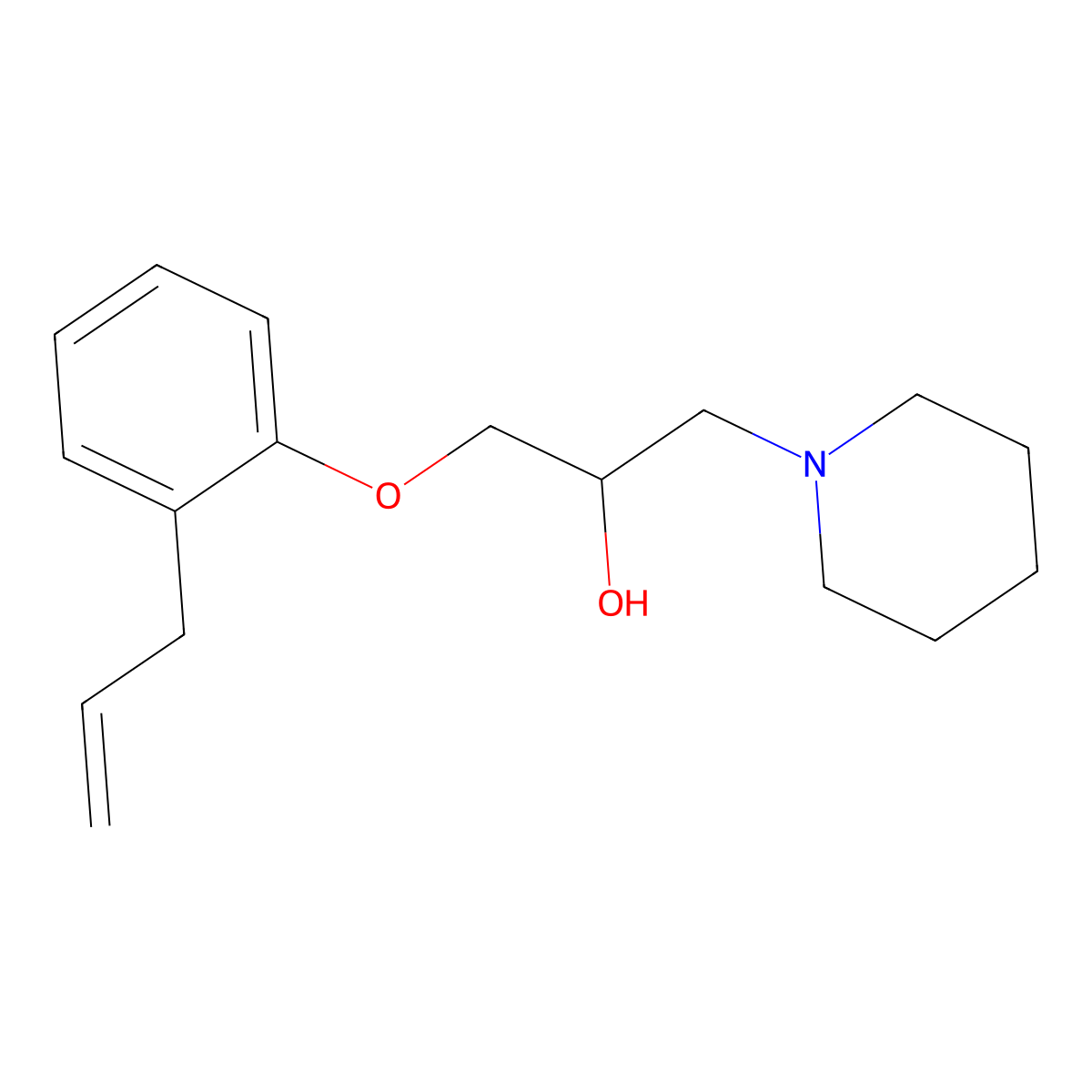 1-(Piperidin-1-yl)-3-[2-(prop-2-en-1-yl)phenoxy]propan-2-ol molecular structure, CAS 391219-51-5