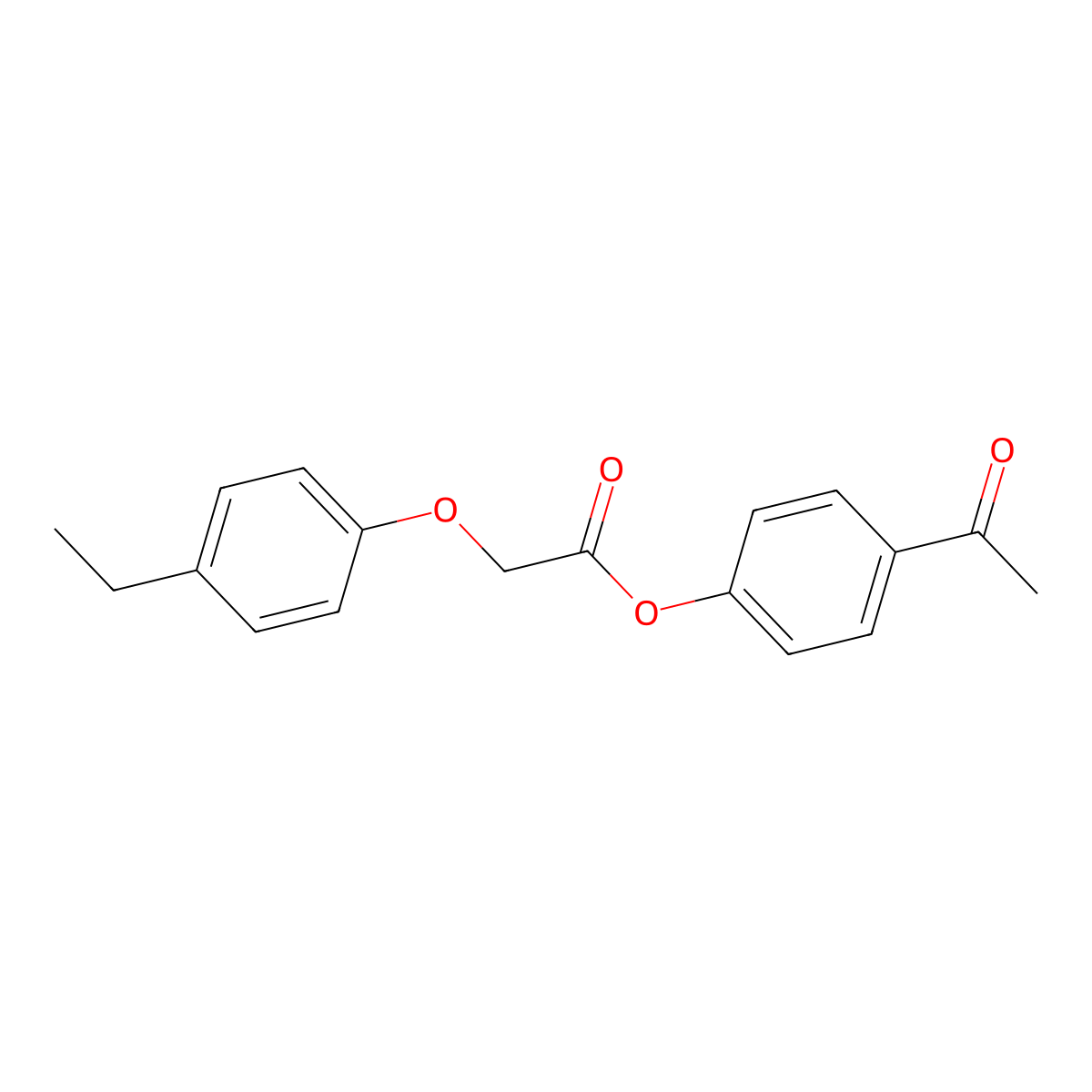 4-Acetylphenyl 2-(4-ethylphenoxy)acetate molecular structure, CAS 391219-53-7