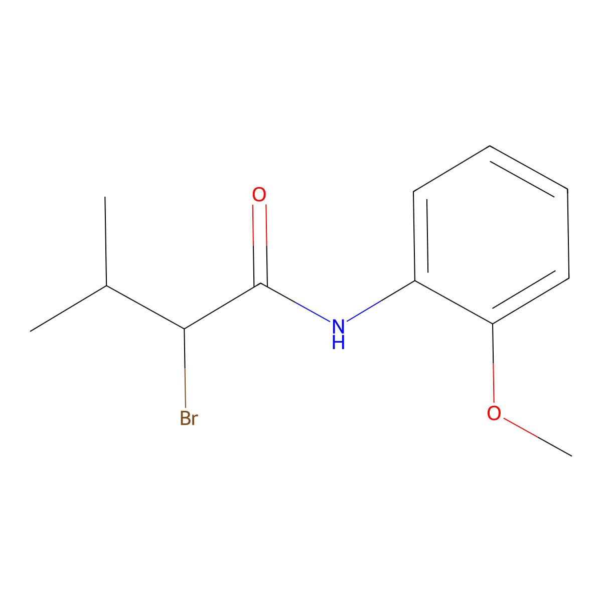 2-bromo-N-(2-methoxyphenyl)-3-methylbutanamide molecular structure, CAS 391220-13-6