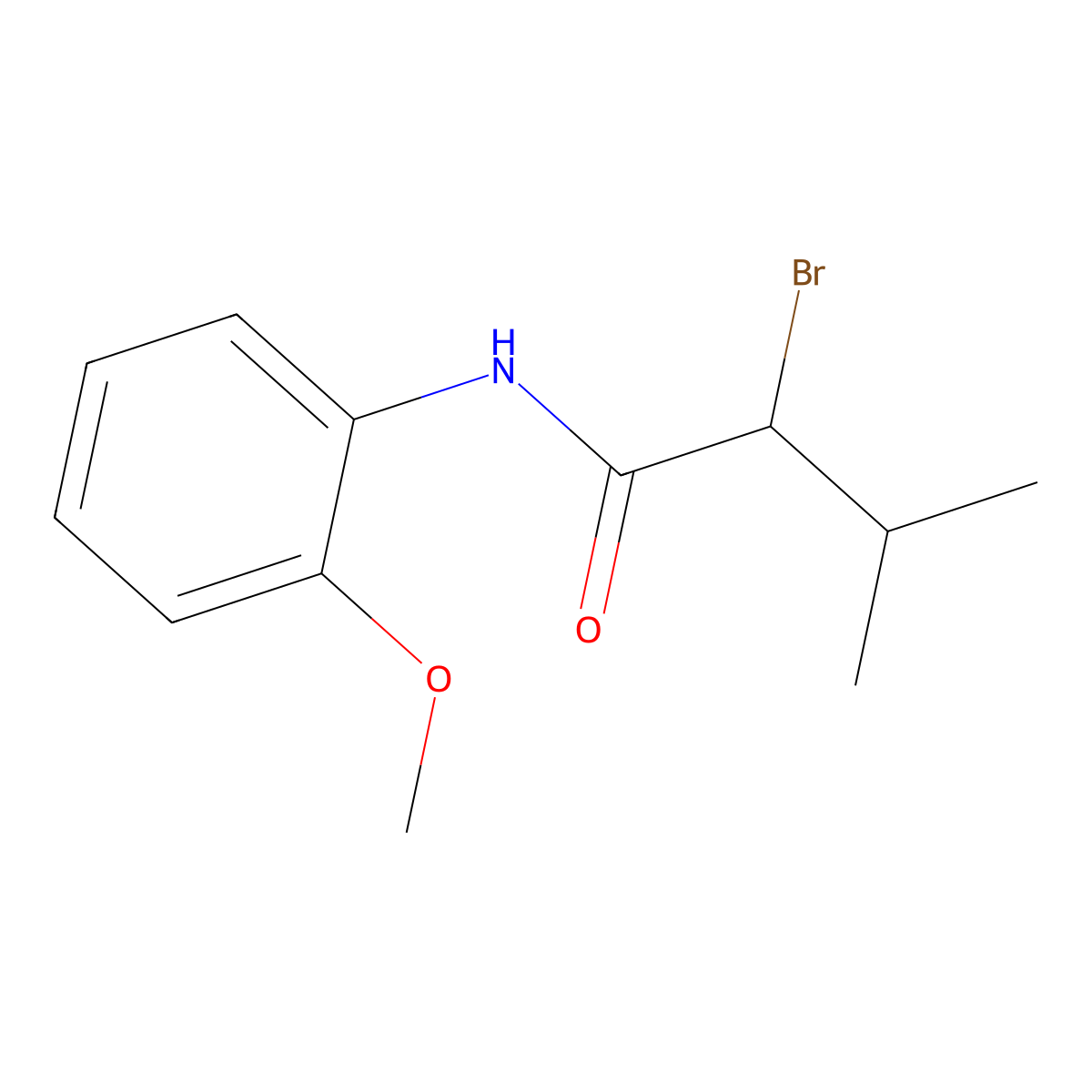 2-bromo-N-(2-methoxyphenyl)-3-methylbutanamide molecular structure, CAS 391220-13-6