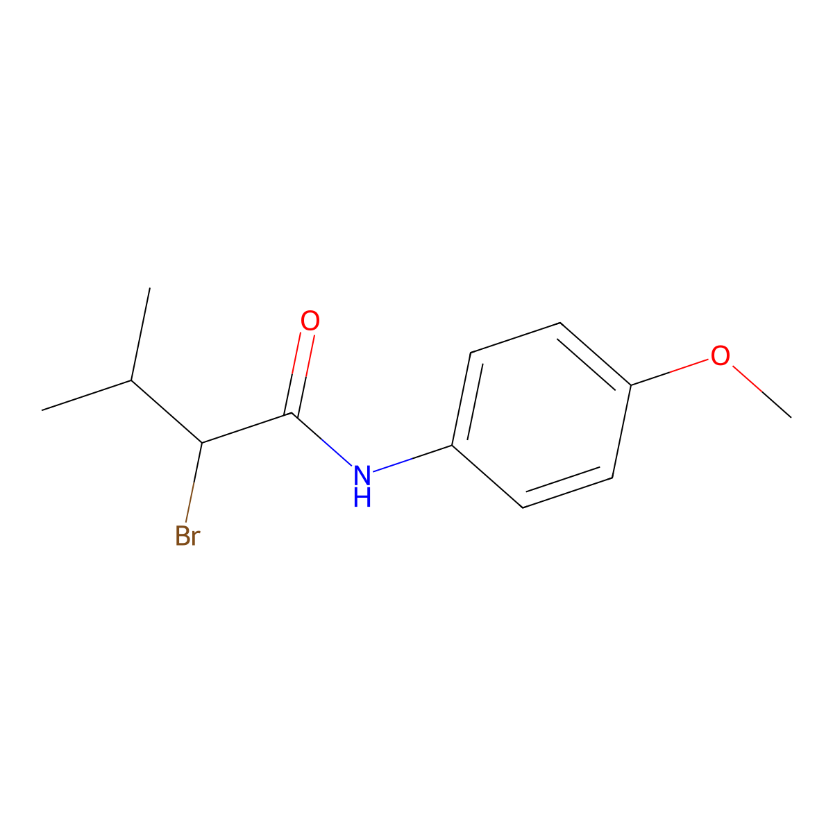 2-bromo-N-(4-methoxyphenyl)-3-methylbutanamide molecular structure, CAS 391220-15-8