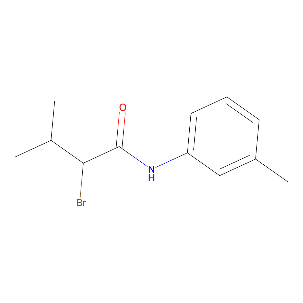 2-bromo-3-methyl-N-(3-methylphenyl)butanamide molecular structure, CAS 391220-18-1