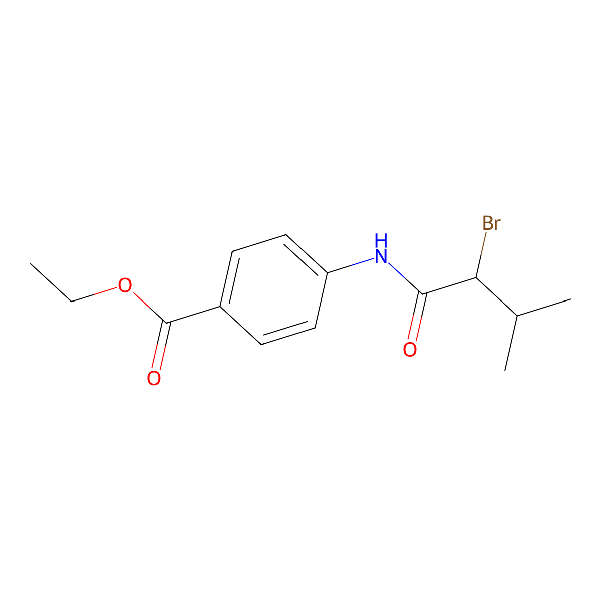 Ethyl 4-(2-bromo-3-methylbutanamido)benzoate molecular structure, CAS 391220-20-5