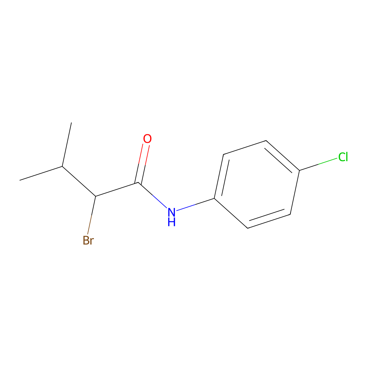 2-bromo-N-(4-chlorophenyl)-3-methylbutanamide molecular structure, CAS 391220-23-8