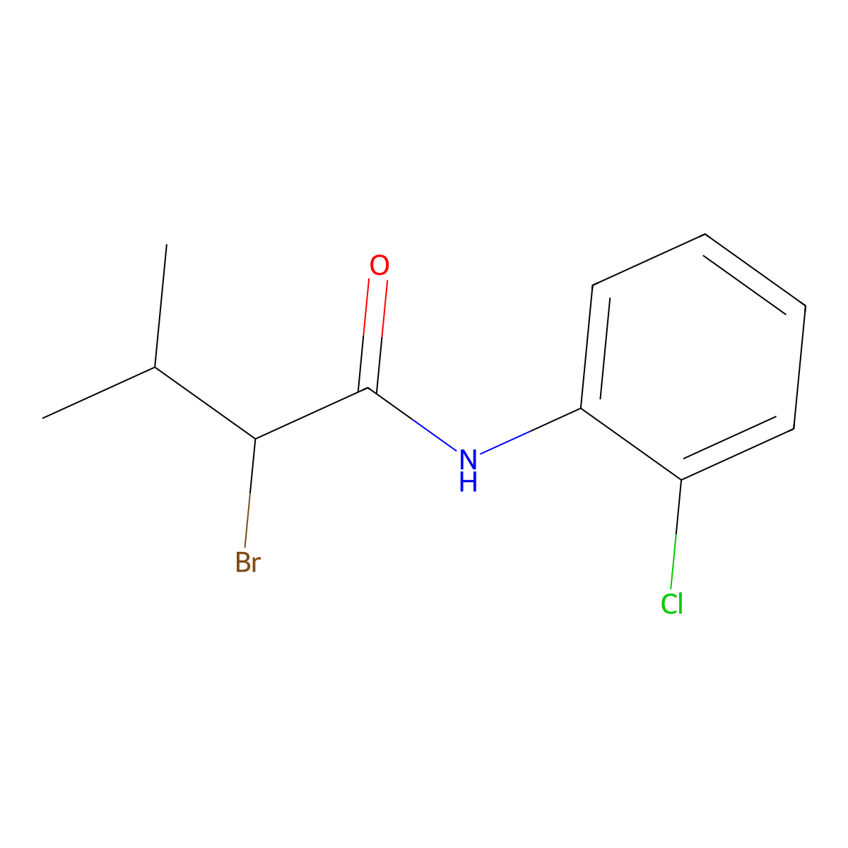 2-bromo-N-(2-chlorophenyl)-3-methylbutanamide molecular structure, CAS 391220-24-9