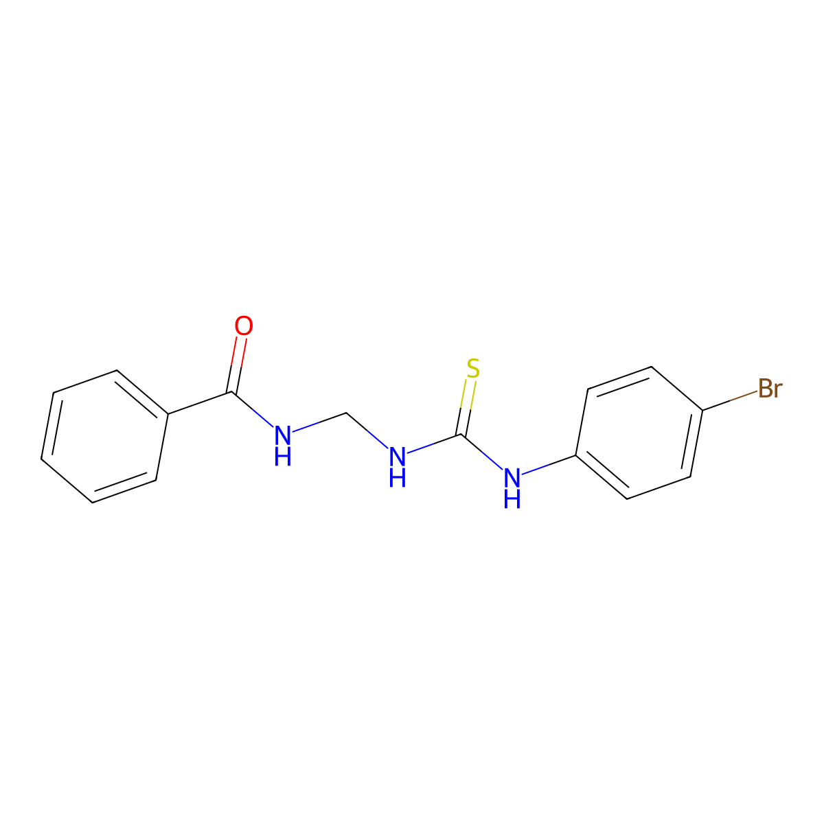 N-({[(4-bromophenyl)carbamothioyl]amino}methyl)benzamide molecular structure, CAS 391220-38-5