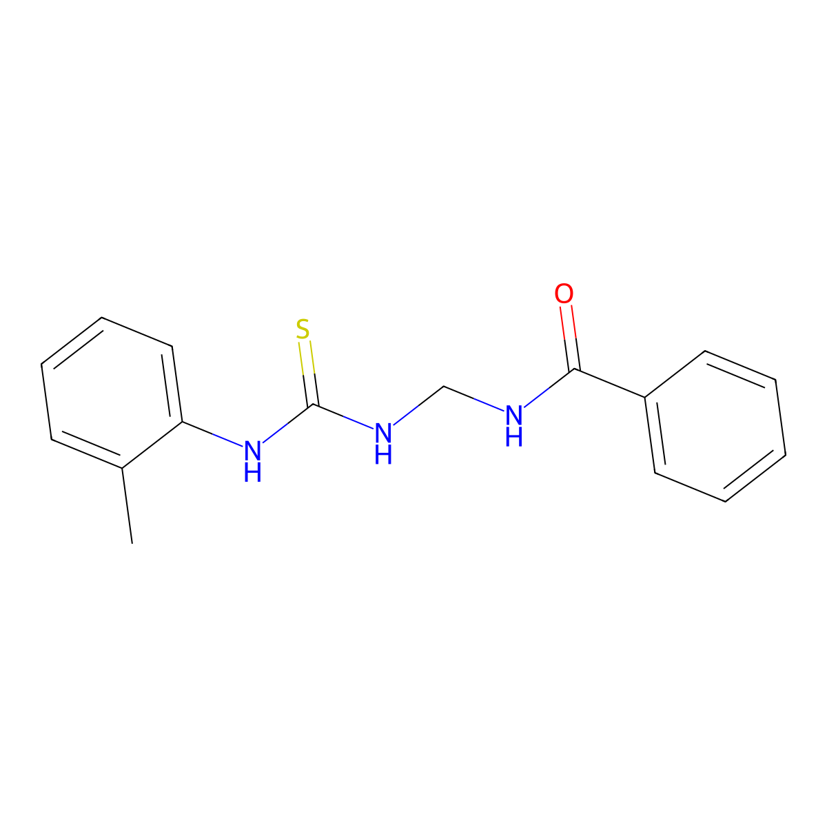 N-({[(2-methylphenyl)carbamothioyl]amino}methyl)benzamide molecular structure, CAS 391220-39-6