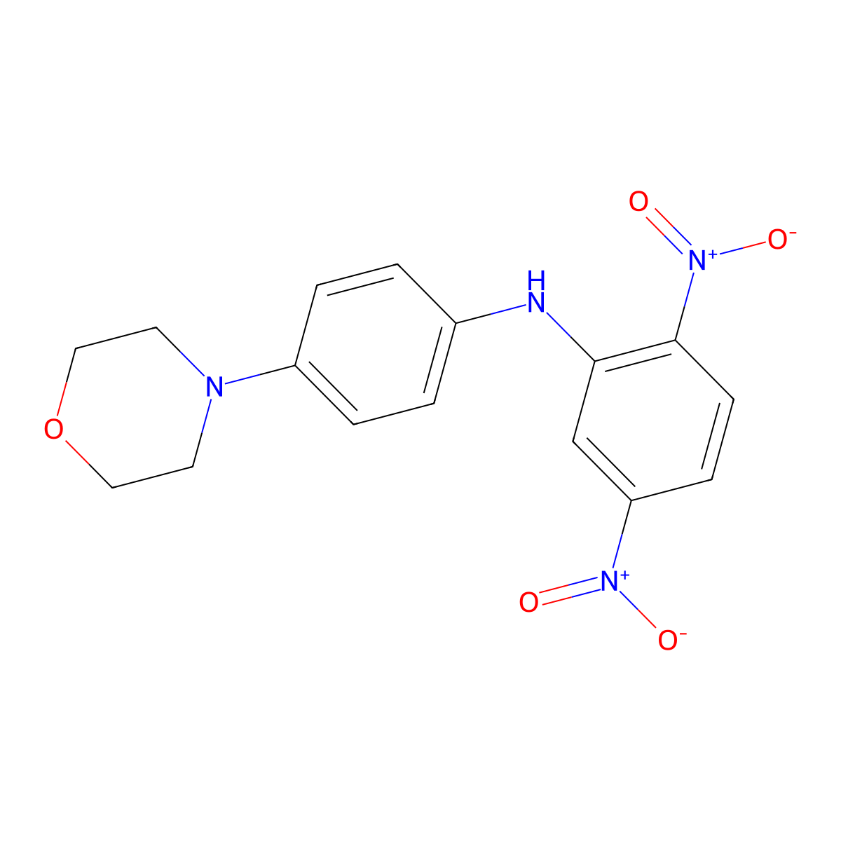 N-(4-morpholinophenyl)-2,5-dinitroaniline molecular structure, CAS 391220-76-1