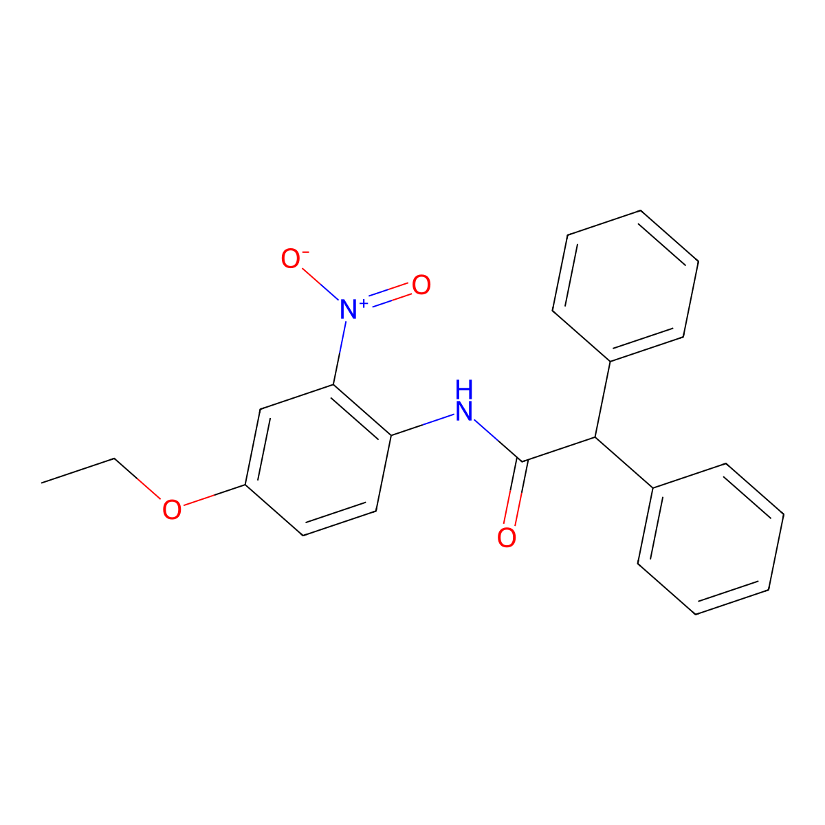 N-(4-ethoxy-2-nitrophenyl)-2,2-diphenylacetamide molecular structure, CAS 391221-01-5