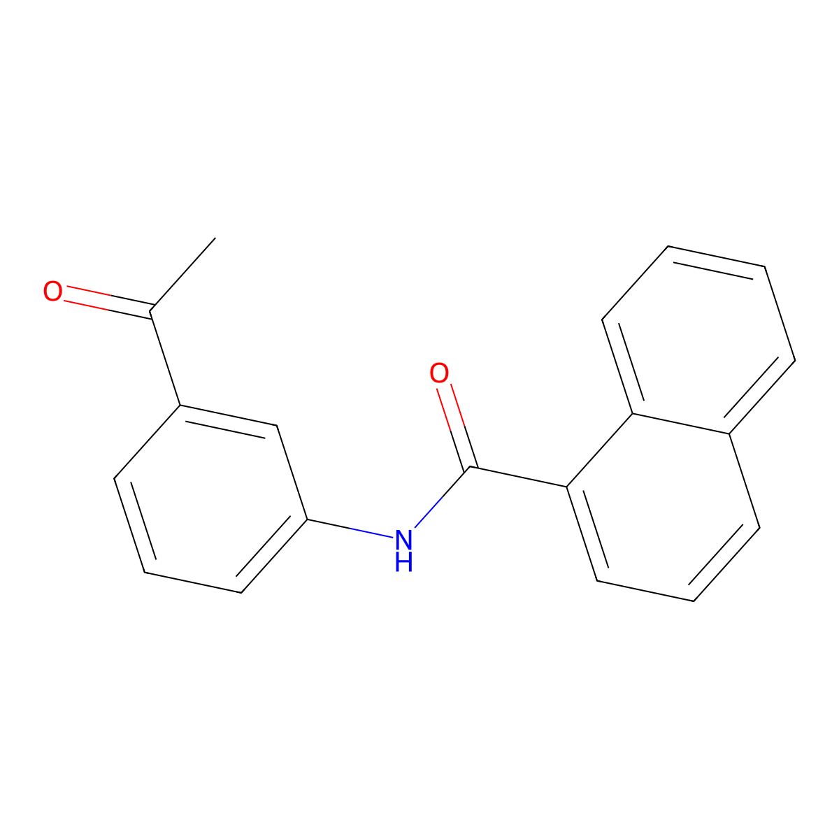 N-(3-acetylphenyl)naphthalene-1-carboxamide molecular structure, CAS 391221-15-1