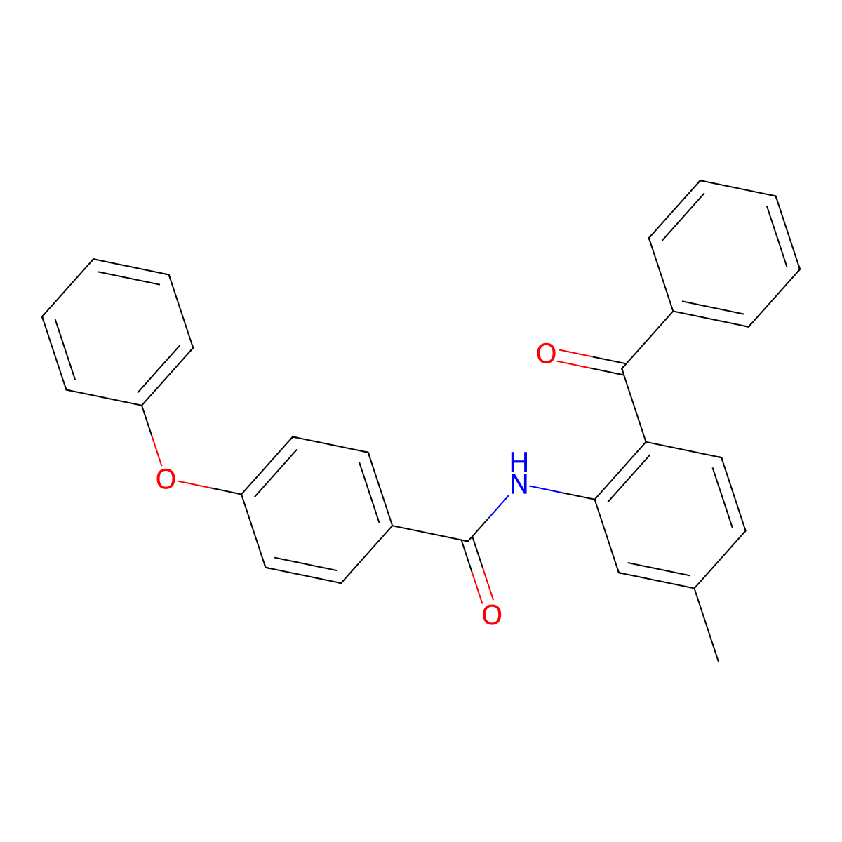 N-(2-benzoyl-5-methylphenyl)-4-phenoxybenzamide molecular structure, CAS 391221-17-3
