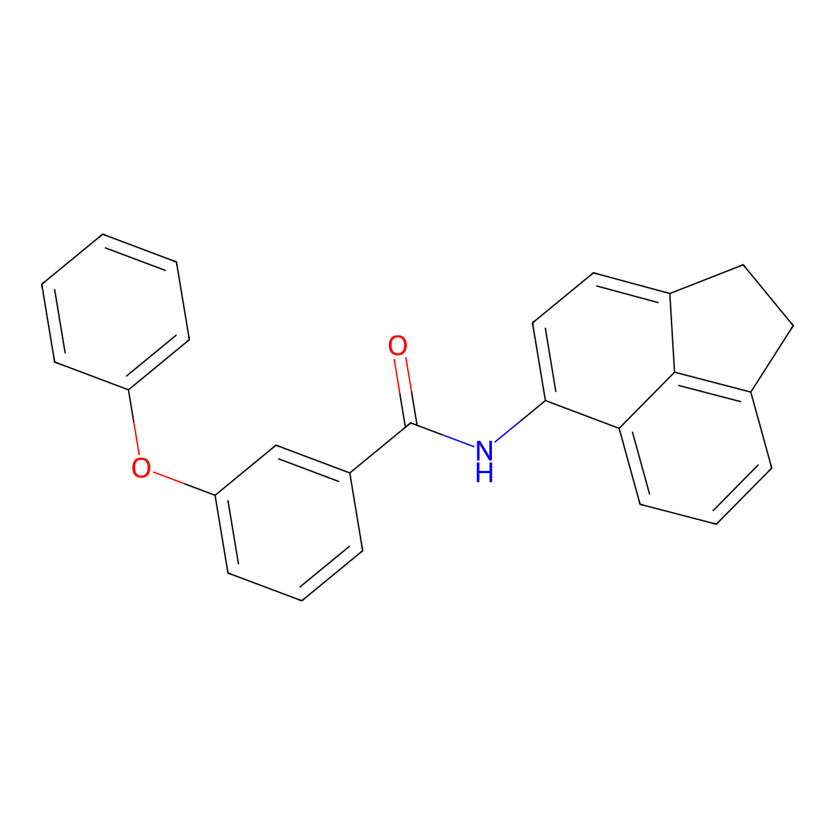 N-(1,2-dihydroacenaphthylen-5-yl)-3-phenoxybenzamide molecular structure, CAS 391221-76-4