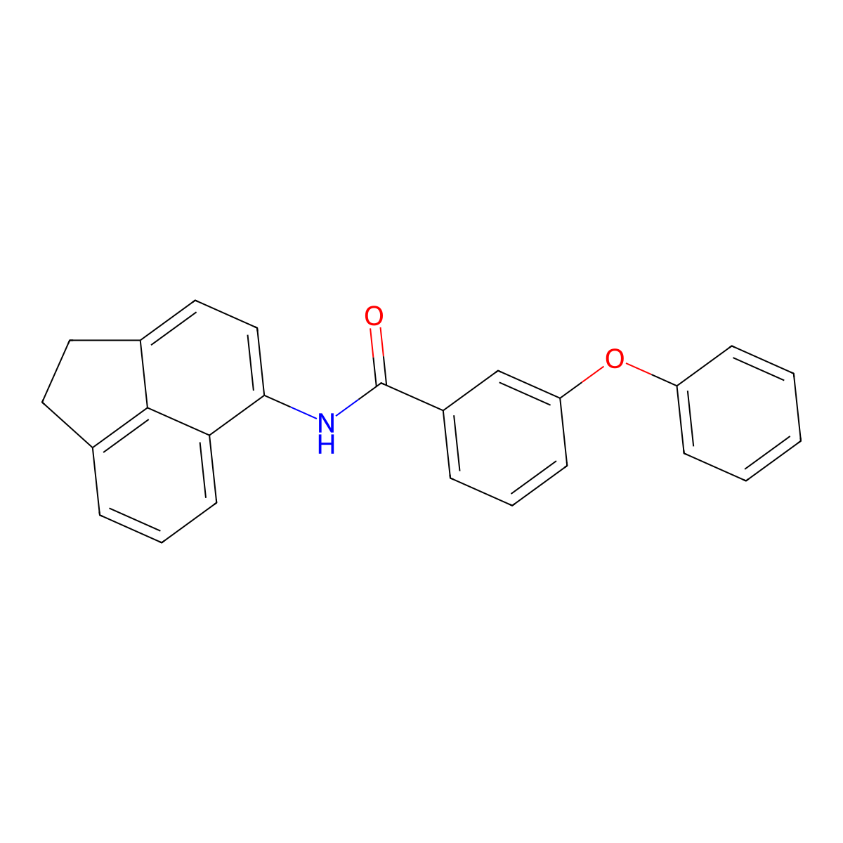 N-(1,2-dihydroacenaphthylen-5-yl)-3-phenoxybenzamide molecular structure, CAS 391221-76-4