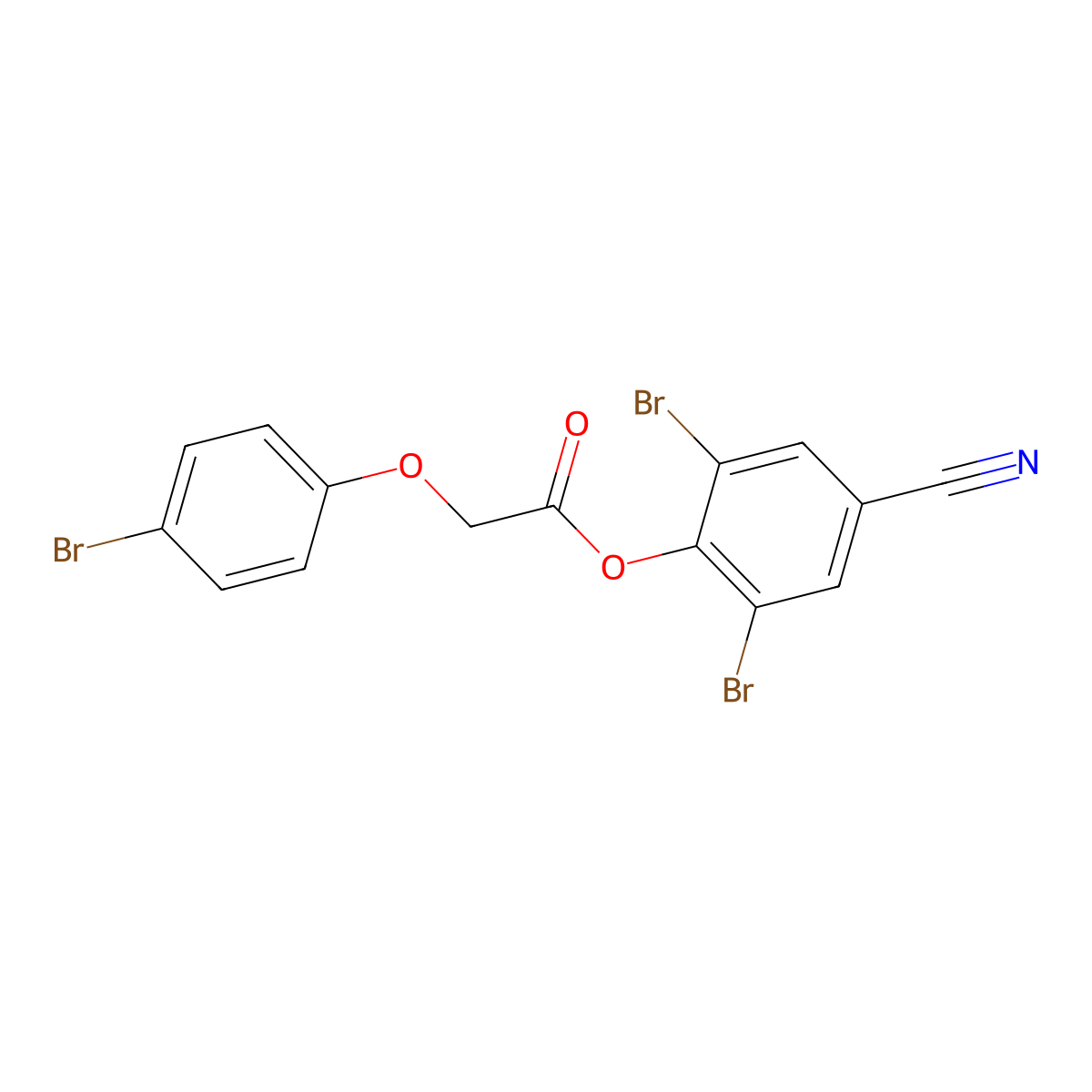 2,6-Dibromo-4-cyanophenyl 2-(4-bromophenoxy)acetate molecular structure, CAS 391221-80-0