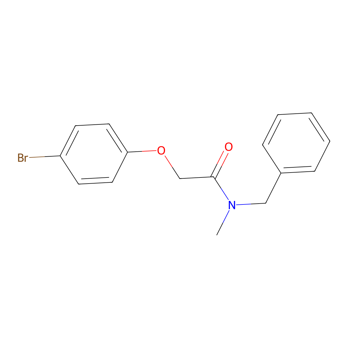 N-benzyl-2-(4-bromophenoxy)-N-methylacetamide molecular structure, CAS 391221-83-3