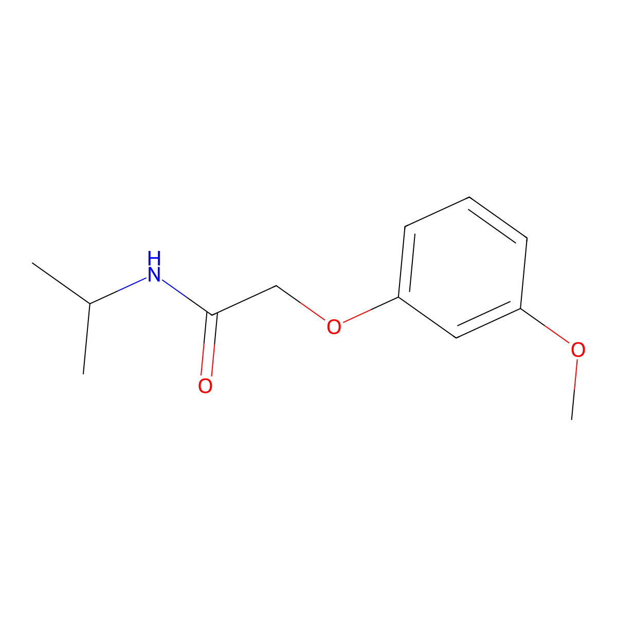 N-isopropyl-2-(3-methoxyphenoxy)acetamide molecular structure, CAS 391221-84-4