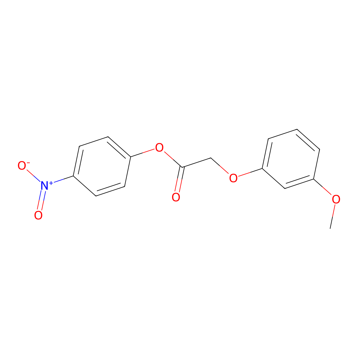 4-Nitrophenyl 2-(3-methoxyphenoxy)acetate molecular structure, CAS 391221-85-5
