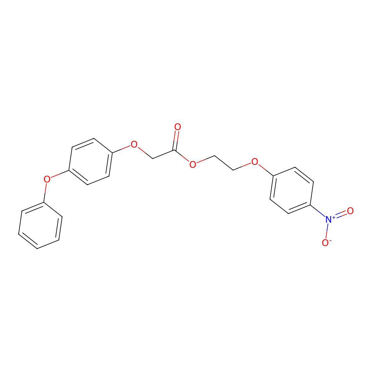 2-(4-Nitrophenoxy)ethyl 2-(4-phenoxyphenoxy)acetate molecular structure, CAS 391221-94-6