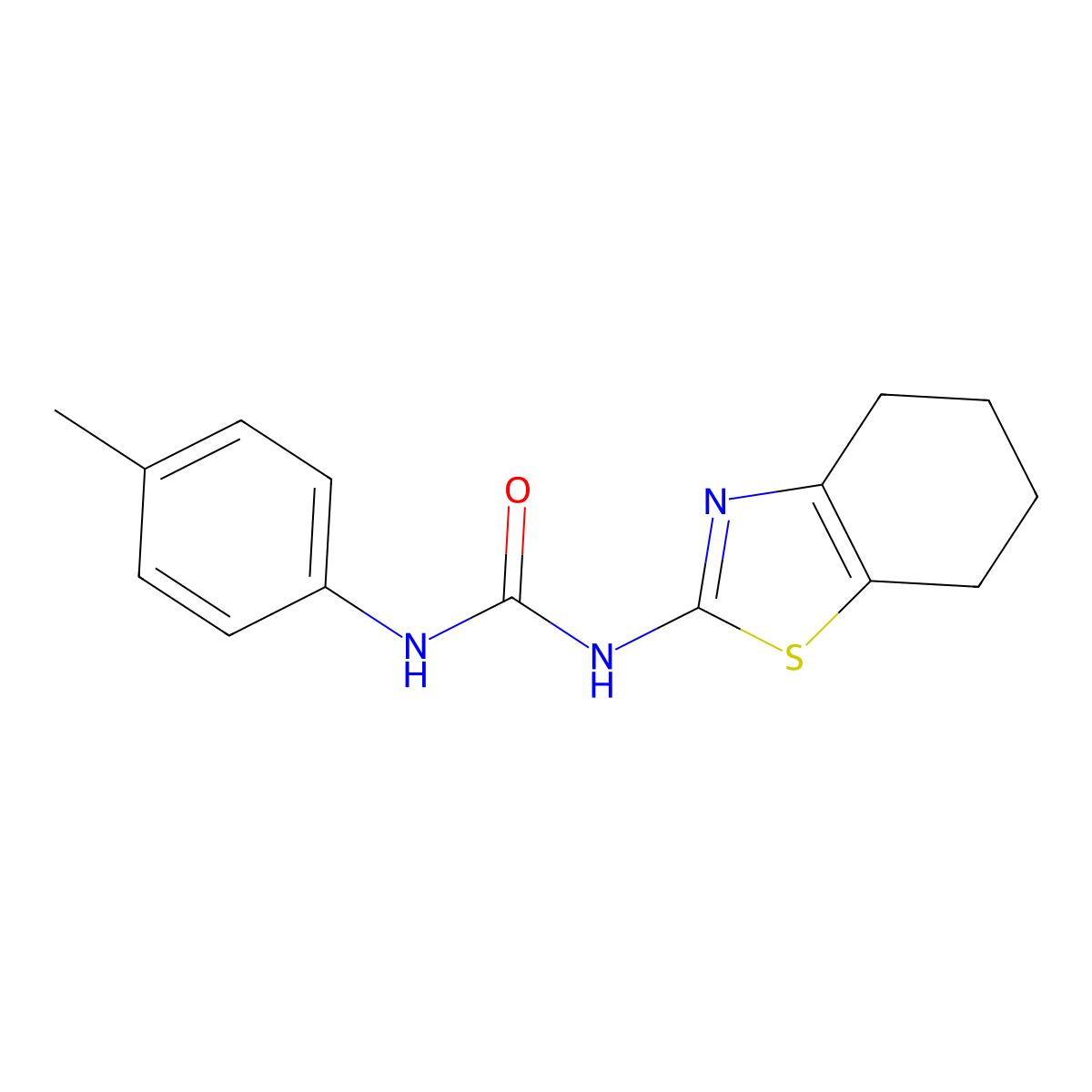 1-(4-Methylphenyl)-3-(4,5,6,7-tetrahydro-1,3-benzothiazol-2-yl)urea molecular structure, CAS 391222-15-4