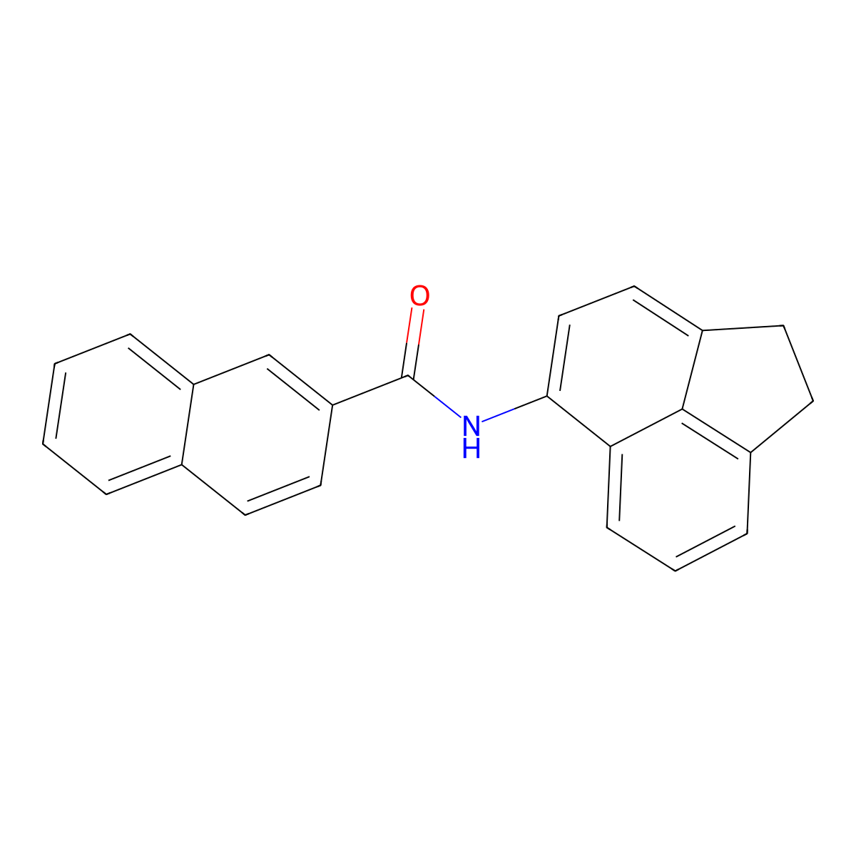 N-(1,2-dihydroacenaphthylen-5-yl)naphthalene-2-carboxamide molecular structure, CAS 391222-21-2