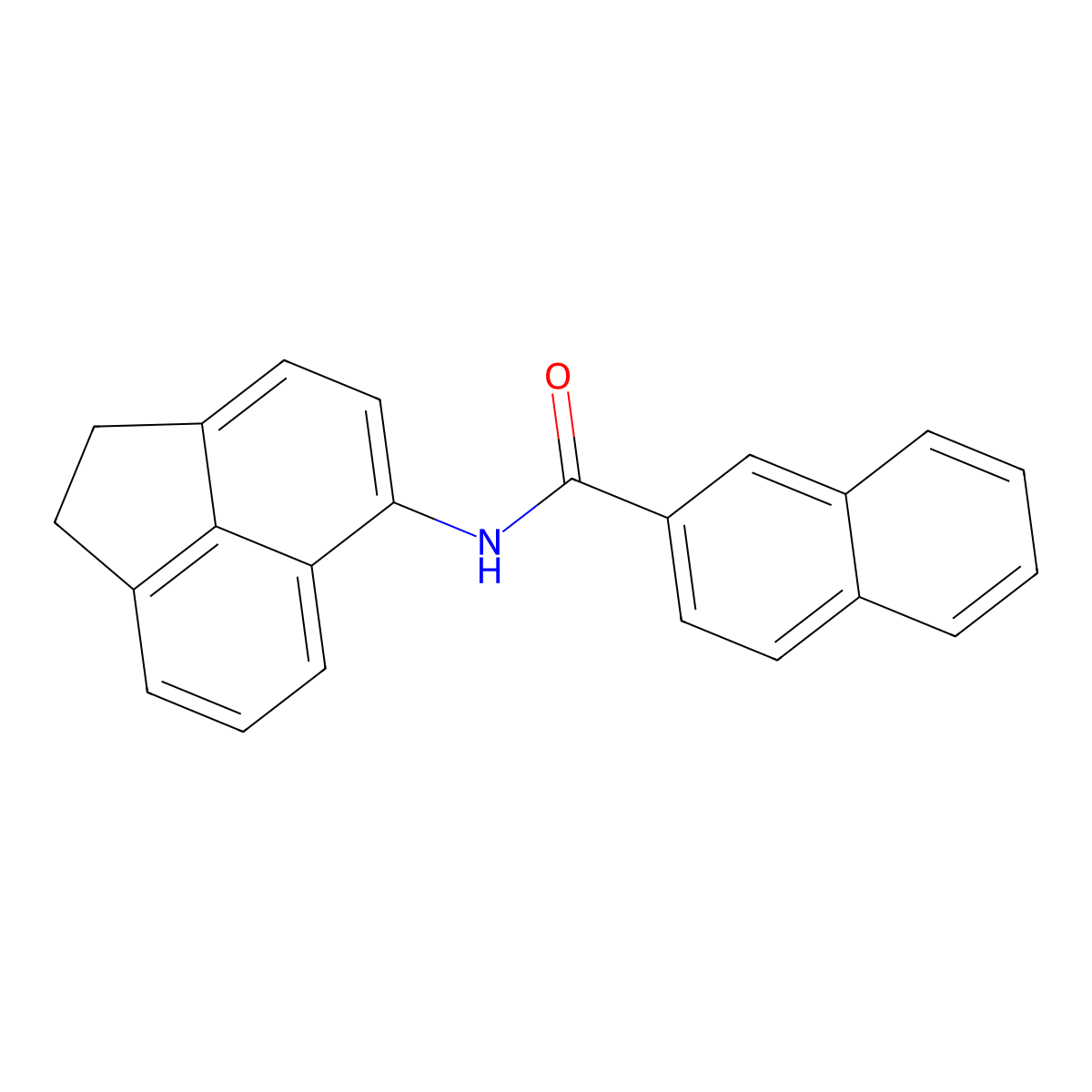 N-(1,2-dihydroacenaphthylen-5-yl)naphthalene-2-carboxamide molecular structure, CAS 391222-21-2