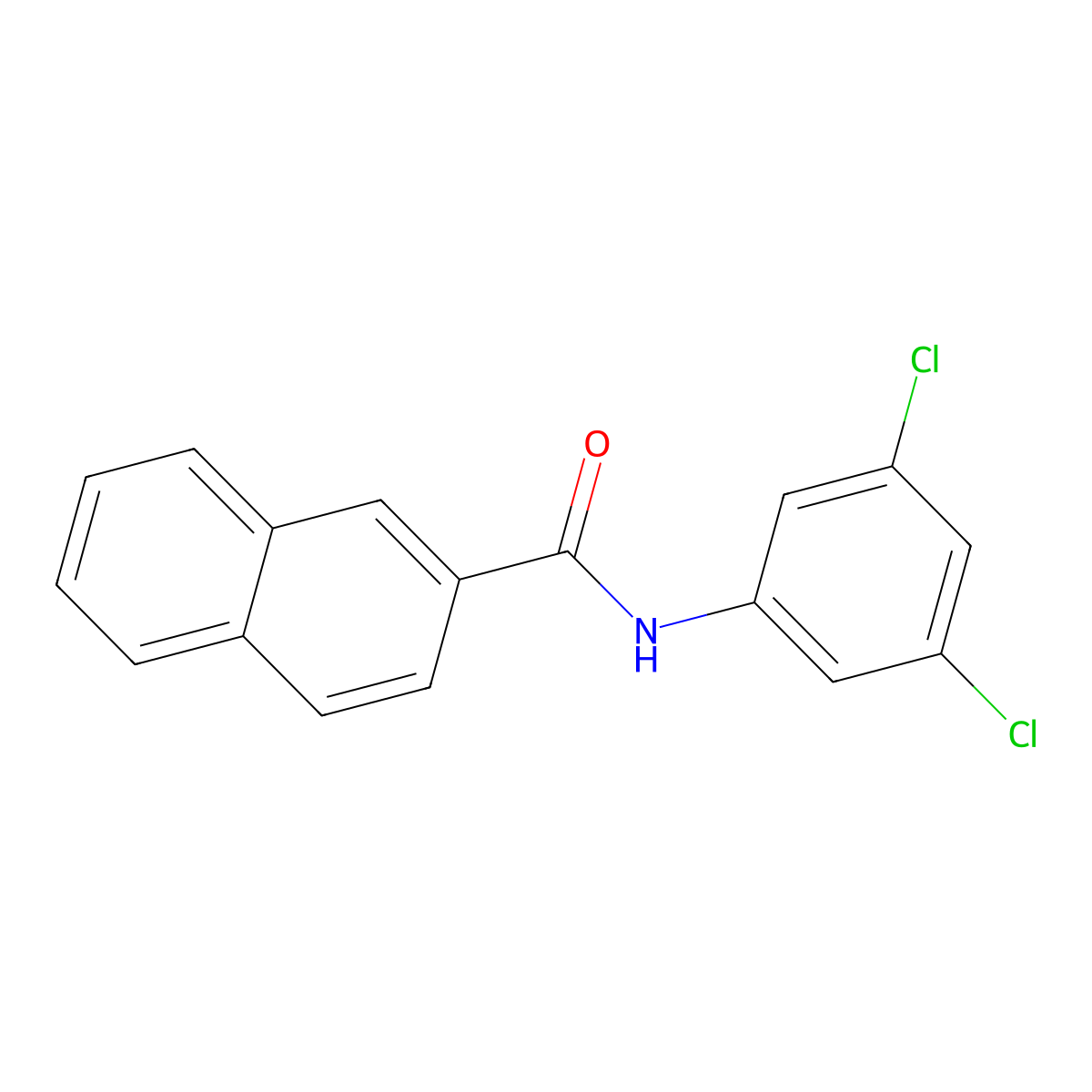 N-(3,5-dichlorophenyl)naphthalene-2-carboxamide molecular structure, CAS 391222-25-6