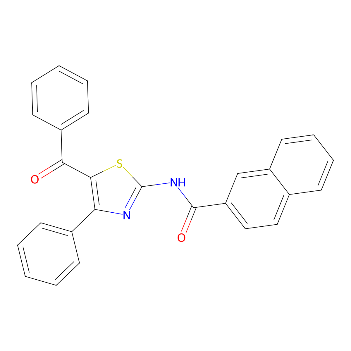 N-(5-benzoyl-4-phenyl-1,3-thiazol-2-yl)naphthalene-2-carboxamide molecular structure, CAS 391222-32-5