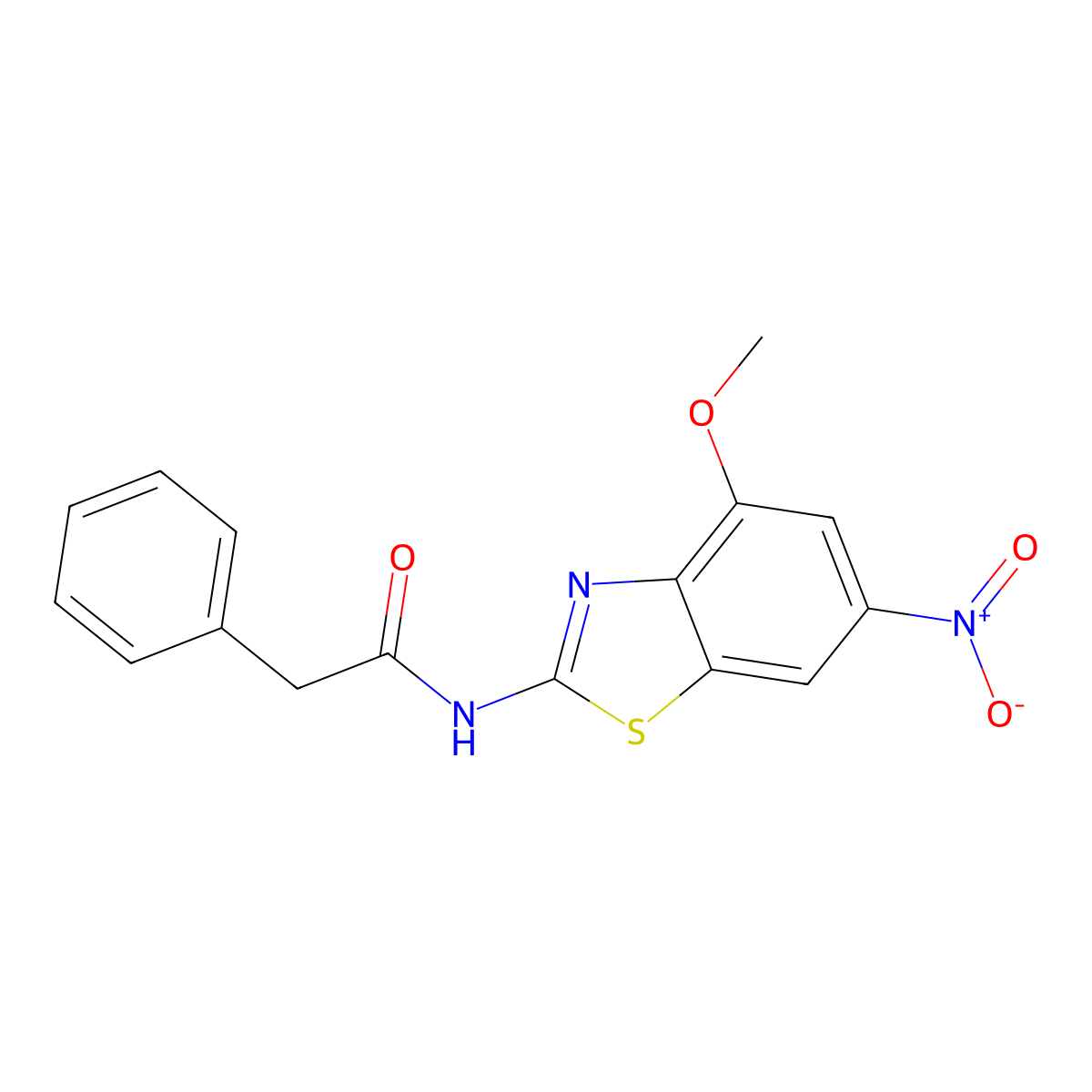 N-(4-methoxy-6-nitro-1,3-benzothiazol-2-yl)-2-phenylacetamide molecular structure, CAS 391222-51-8