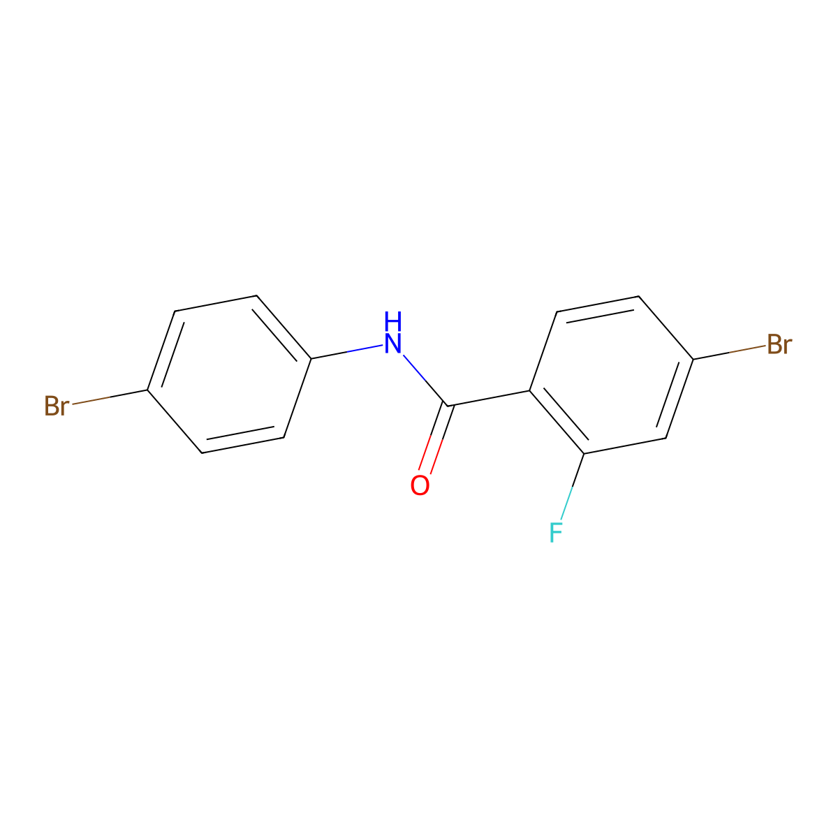 4-bromo-N-(4-bromophenyl)-2-fluorobenzamide molecular structure, CAS 391223-18-0