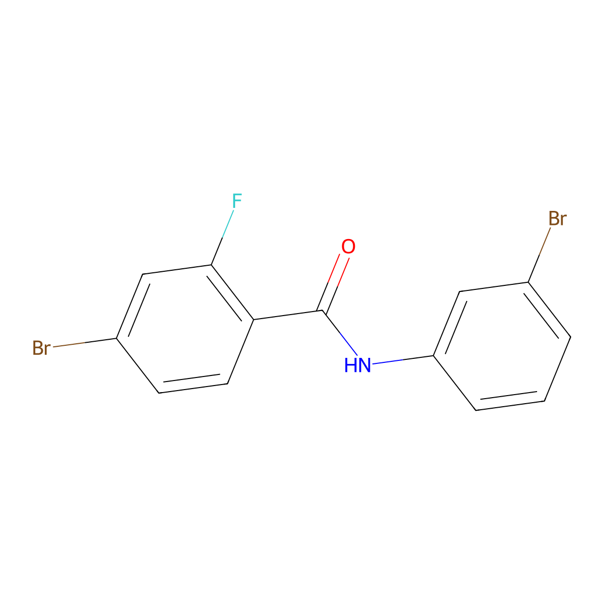 4-bromo-N-(3-bromophenyl)-2-fluorobenzamide molecular structure, CAS 391223-22-6