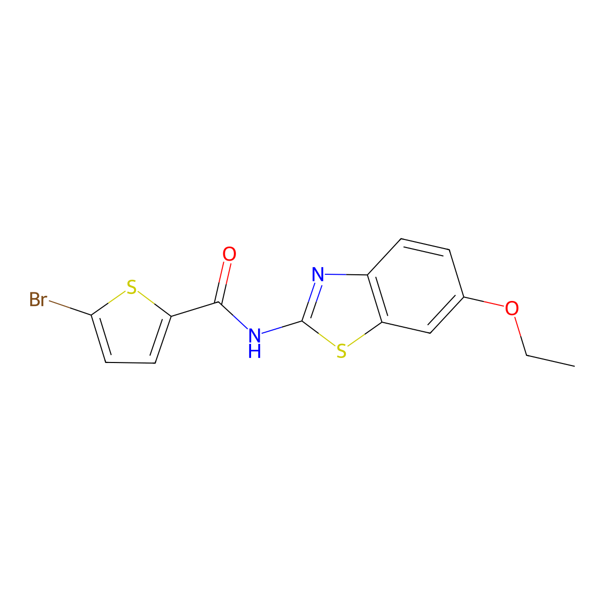 5-bromo-N-(6-ethoxy-1,3-benzothiazol-2-yl)thiophene-2-carboxamide molecular structure, CAS 391223-87-3