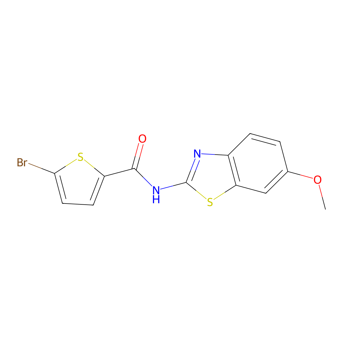 5-bromo-N-(6-methoxy-1,3-benzothiazol-2-yl)thiophene-2-carboxamide molecular structure, CAS 391223-88-4