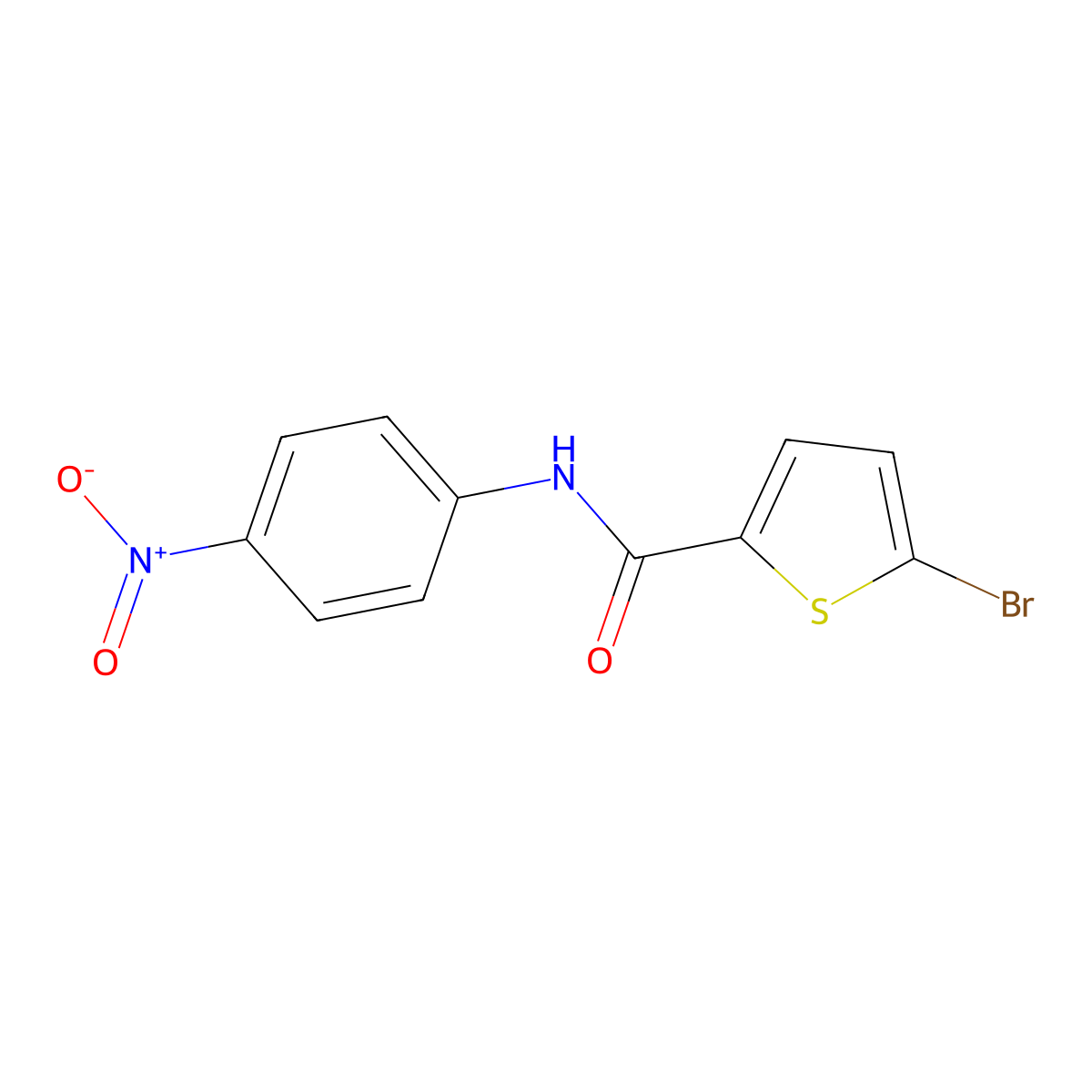5-bromo-N-(4-nitrophenyl)thiophene-2-carboxamide molecular structure, CAS 391224-01-4