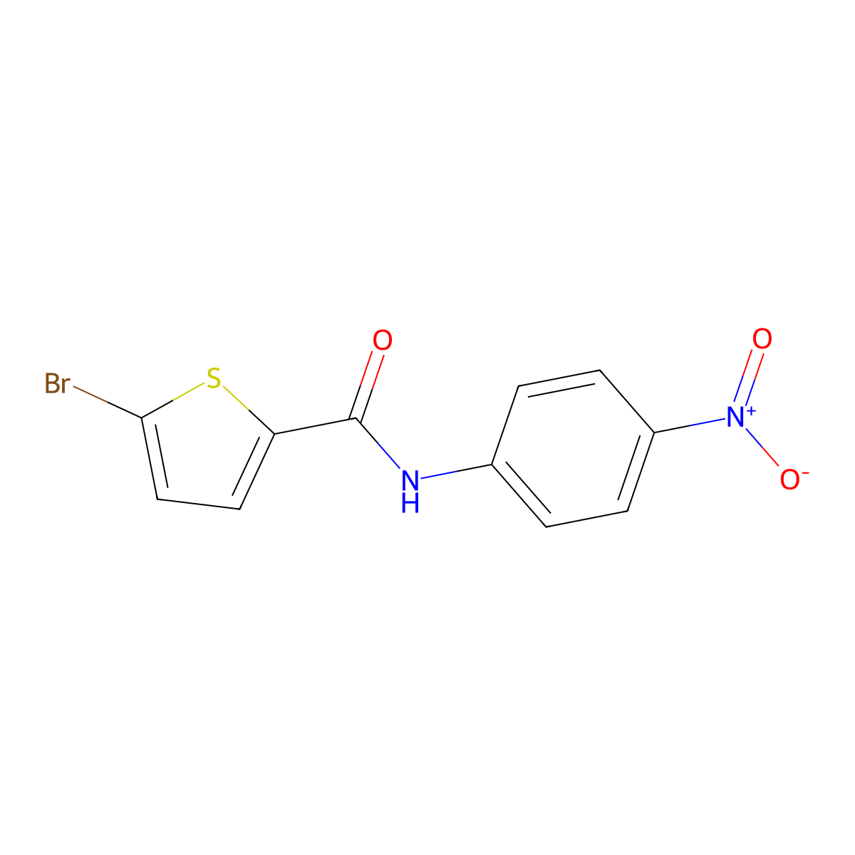 5-bromo-N-(4-nitrophenyl)thiophene-2-carboxamide molecular structure, CAS 391224-01-4