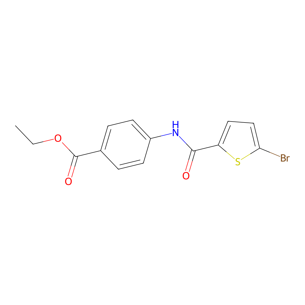 Ethyl 4-(5-bromothiophene-2-carboxamido)benzoate molecular structure, CAS 391224-05-8