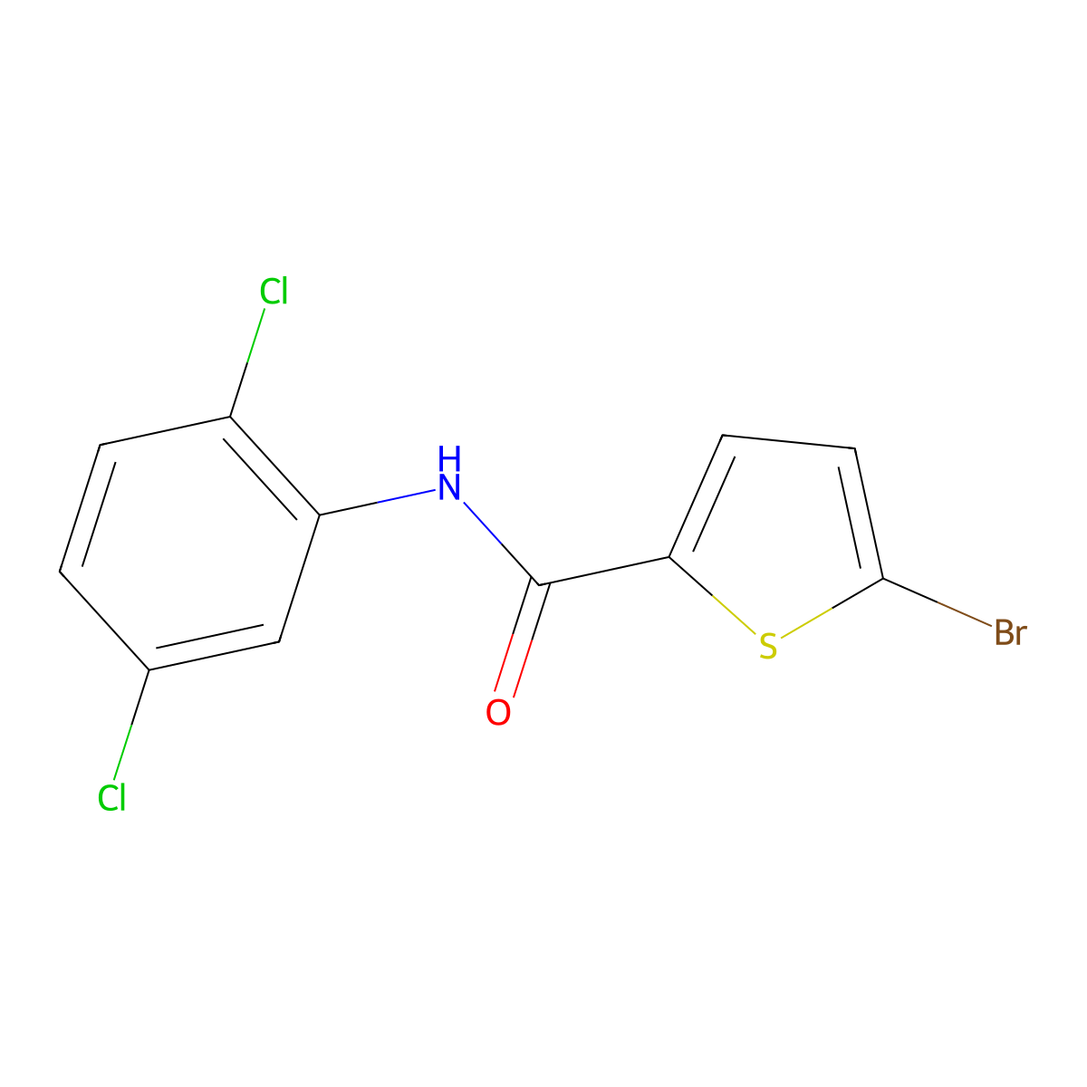5-bromo-N-(2,5-dichlorophenyl)thiophene-2-carboxamide molecular structure, CAS 391224-06-9