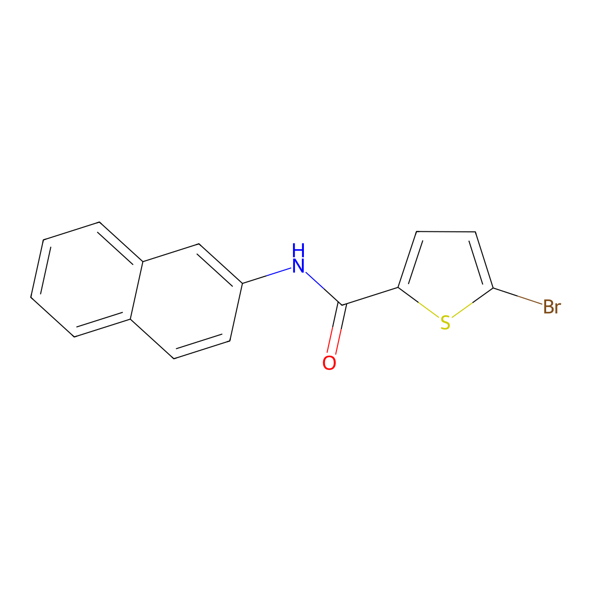 5-bromo-N-(naphthalen-2-yl)thiophene-2-carboxamide molecular structure, CAS 391224-08-1