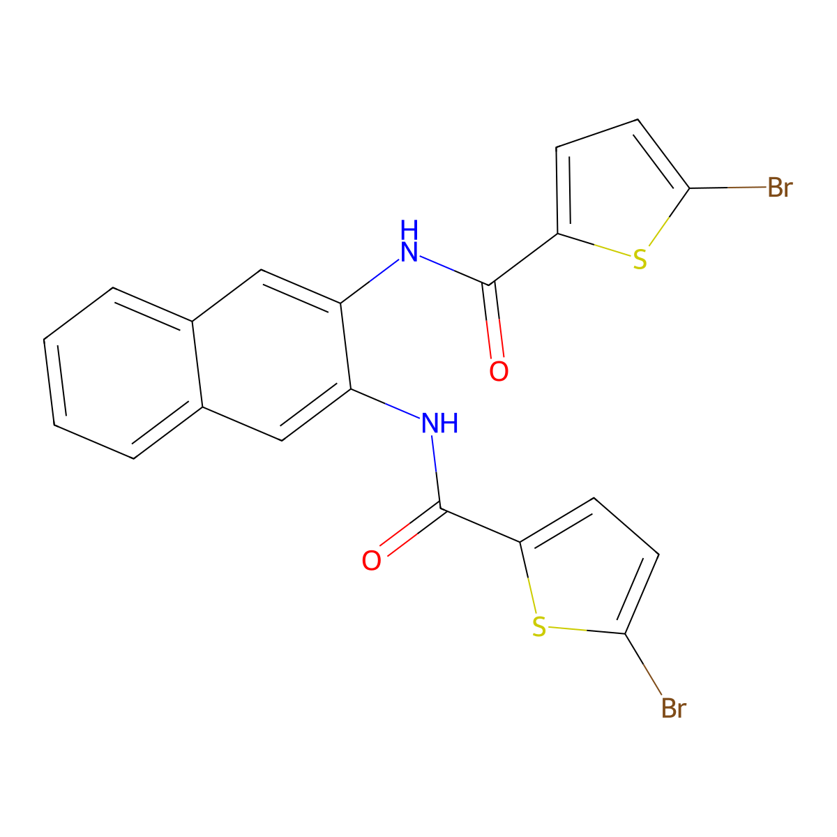 5-bromo-N-[3-[(5-bromothiophene-2-carbonyl)amino]naphthalen-2-yl]thiophene-2-carboxamide molecular structure, CAS 391224-15-0