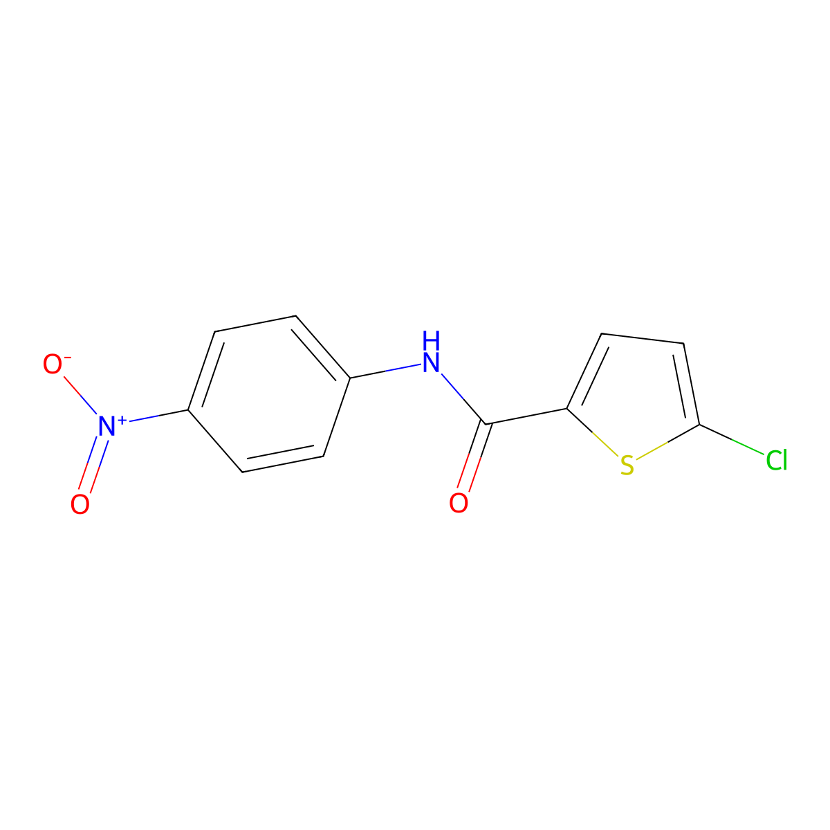 5-chloro-N-(4-nitrophenyl)thiophene-2-carboxamide molecular structure, CAS 391225-52-8