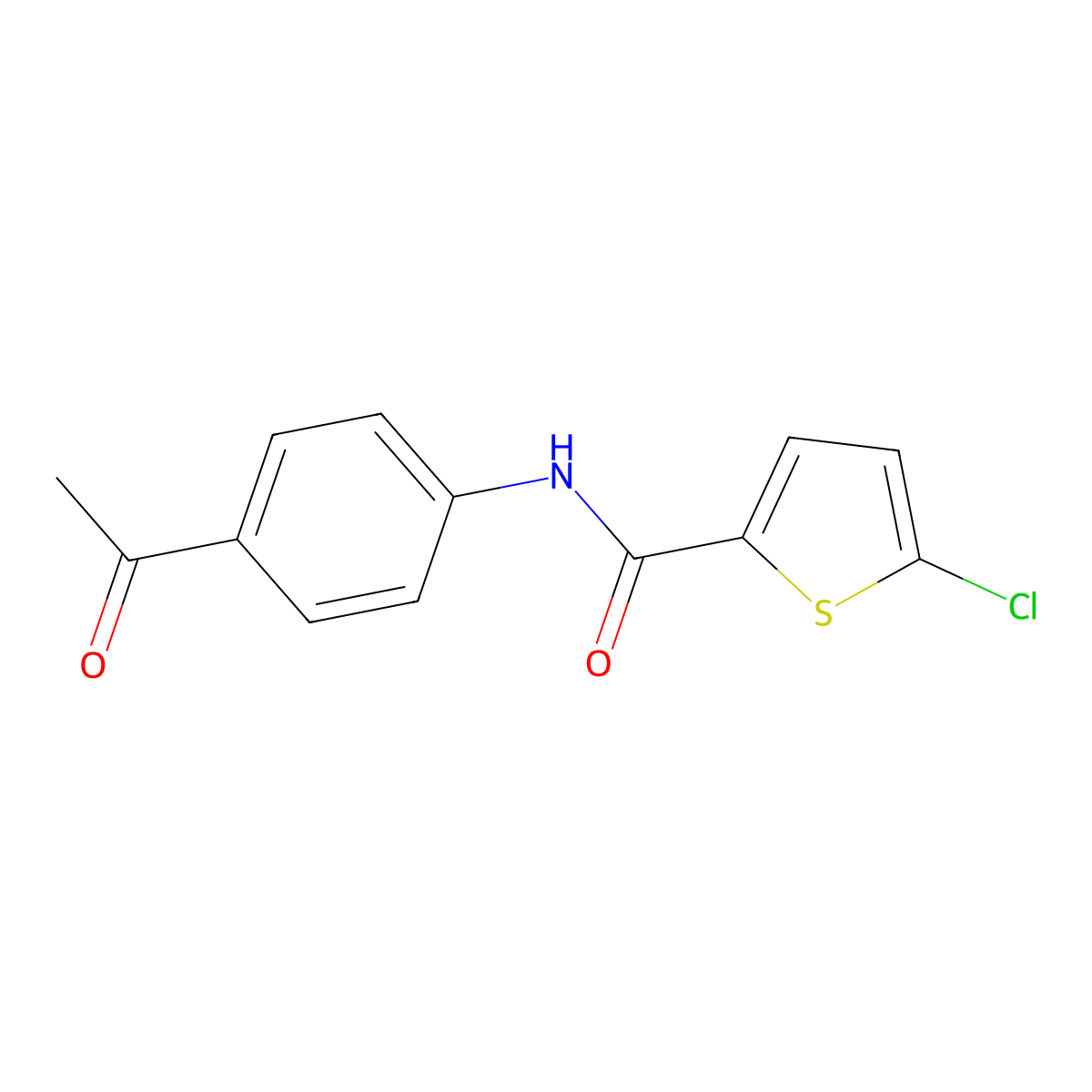 N-(4-acetylphenyl)-5-chlorothiophene-2-carboxamide molecular structure, CAS 391225-63-1