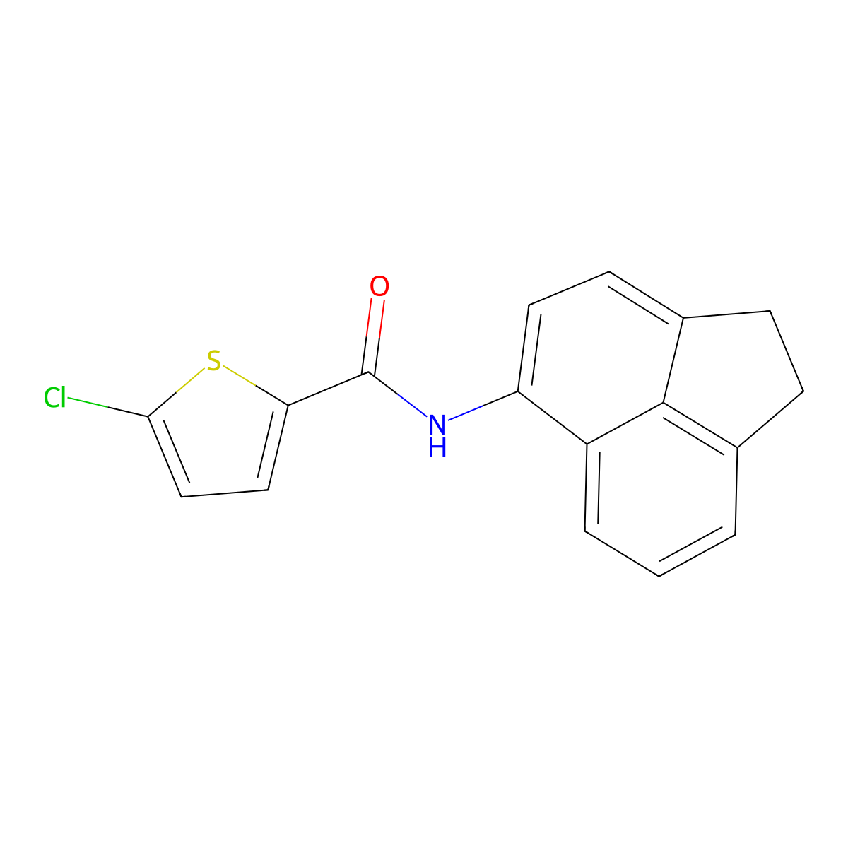 5-chloro-N-(1,2-dihydroacenaphthylen-5-yl)thiophene-2-carboxamide molecular structure, CAS 391225-64-2
