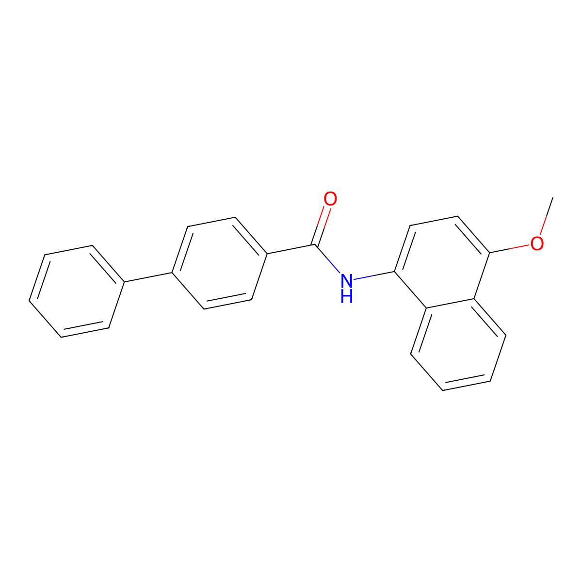 N-(4-methoxynaphthalen-1-yl)-[1,1'-biphenyl]-4-carboxamide molecular structure, CAS 391225-71-1