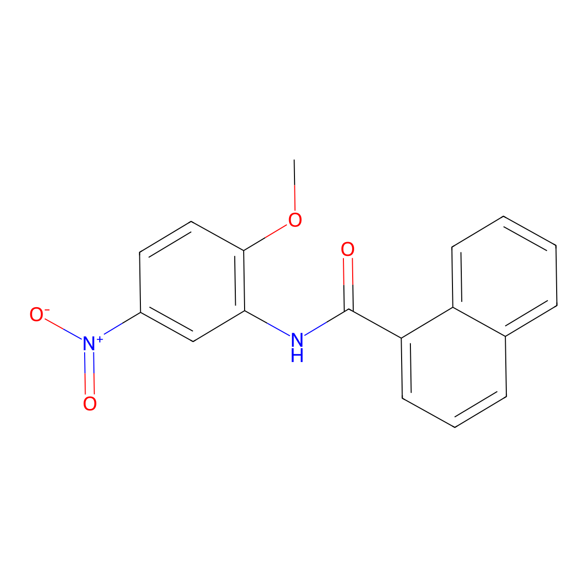 N-(2-methoxy-5-nitrophenyl)naphthalene-1-carboxamide molecular structure, CAS 391228-71-0