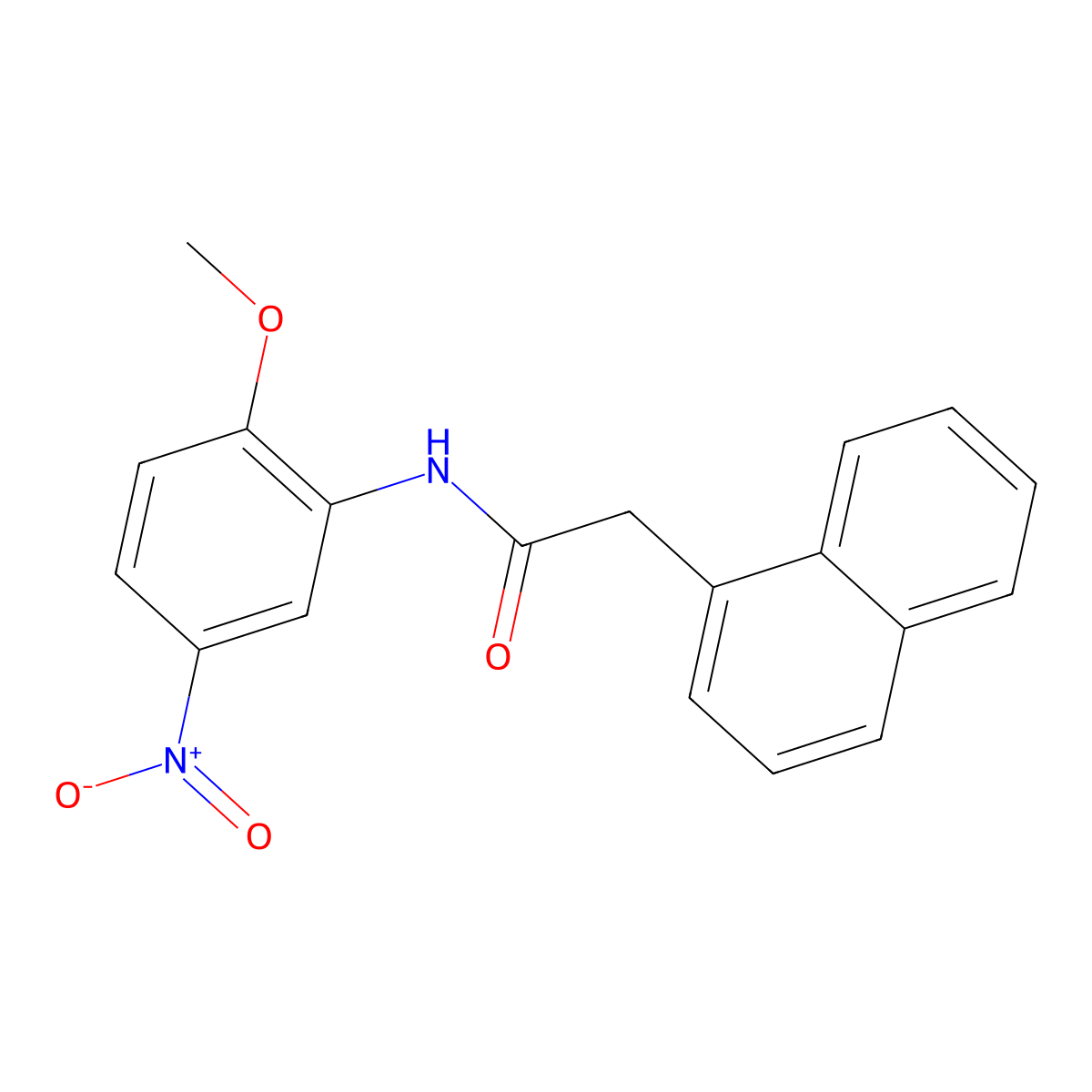 N-(2-methoxy-5-nitrophenyl)-2-(naphthalen-1-yl)acetamide molecular structure, CAS 391228-79-8