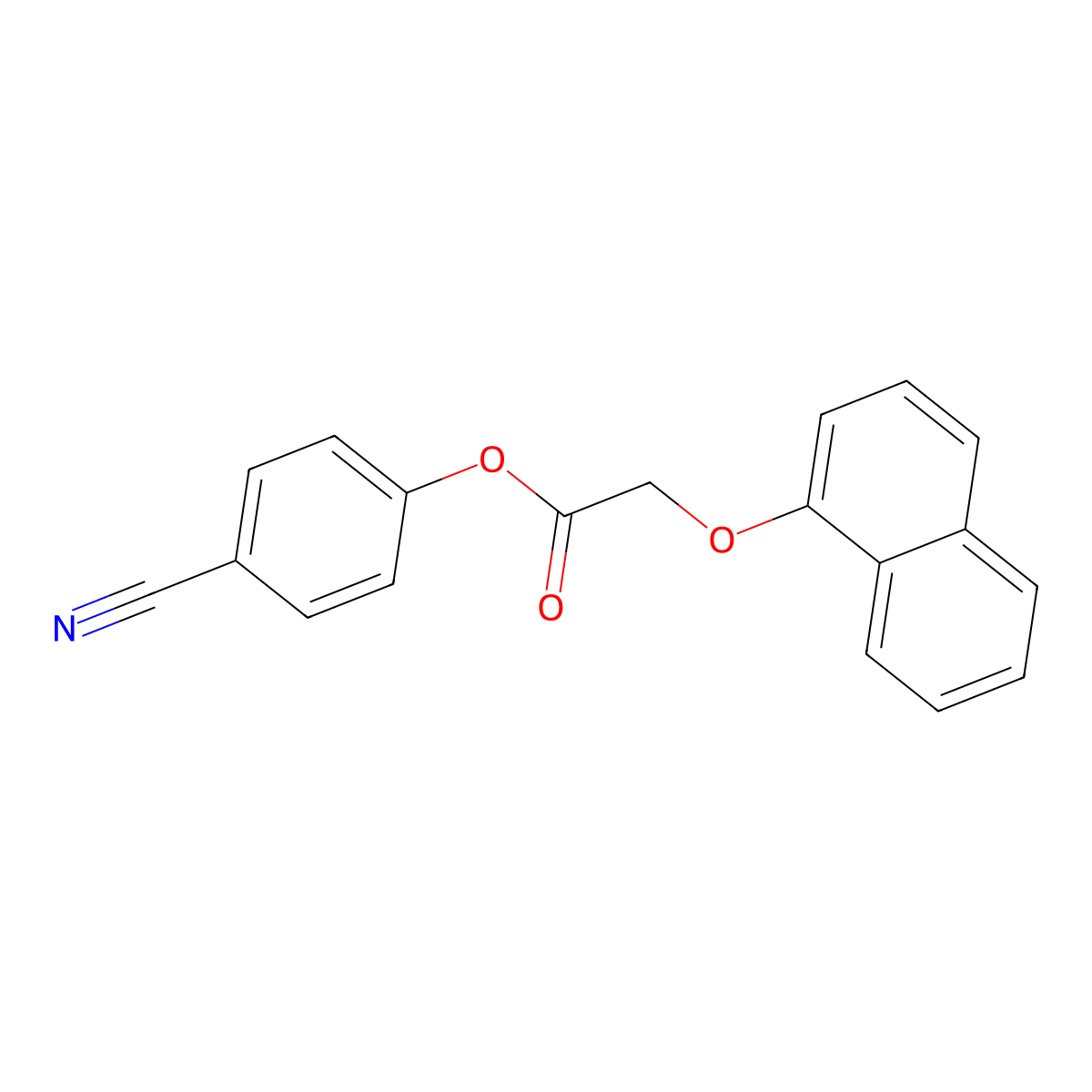 4-Cyanophenyl 2-(naphthalen-1-yloxy)acetate molecular structure, CAS 391229-07-5