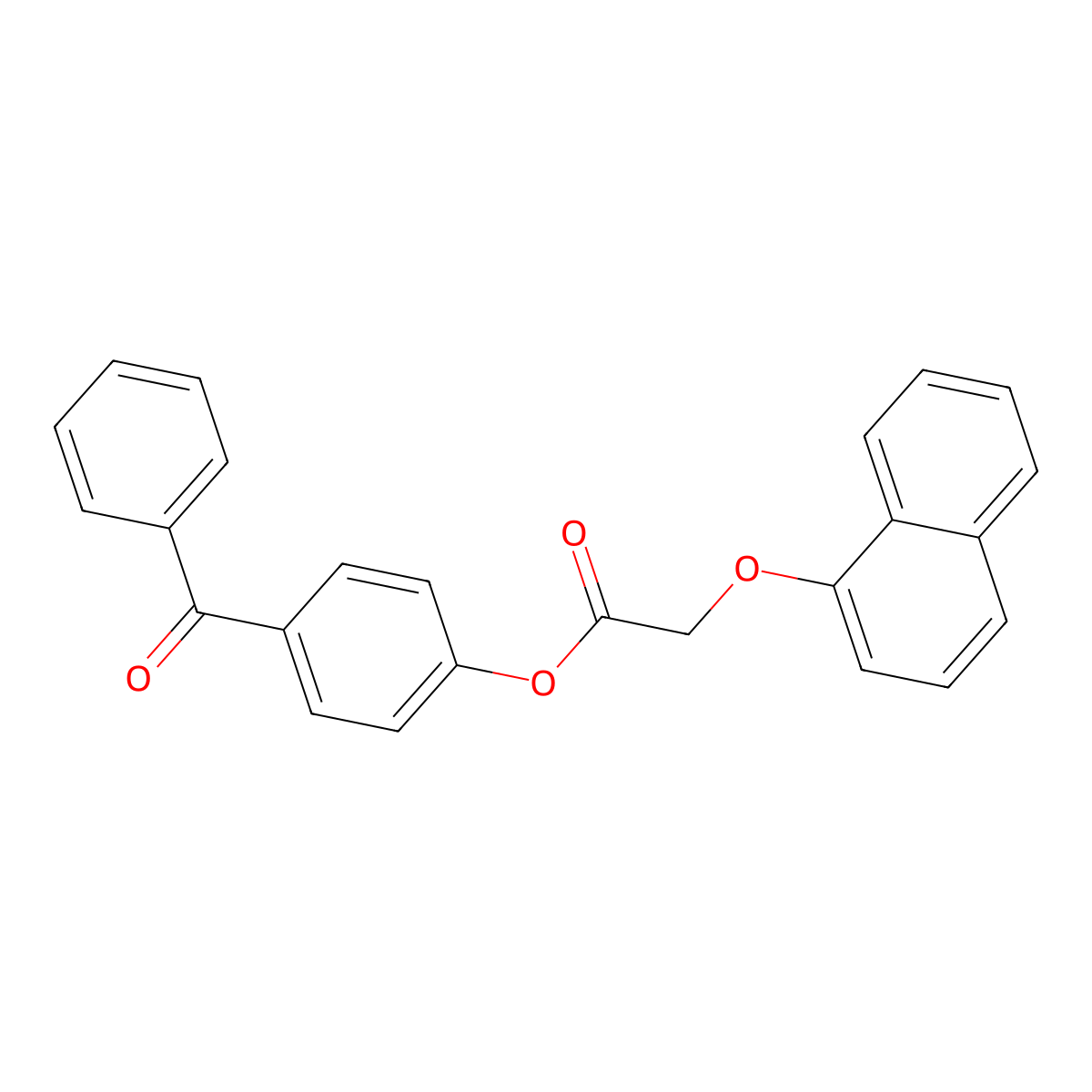 4-Benzoylphenyl 2-(naphthalen-1-yloxy)acetate molecular structure, CAS 391229-10-0