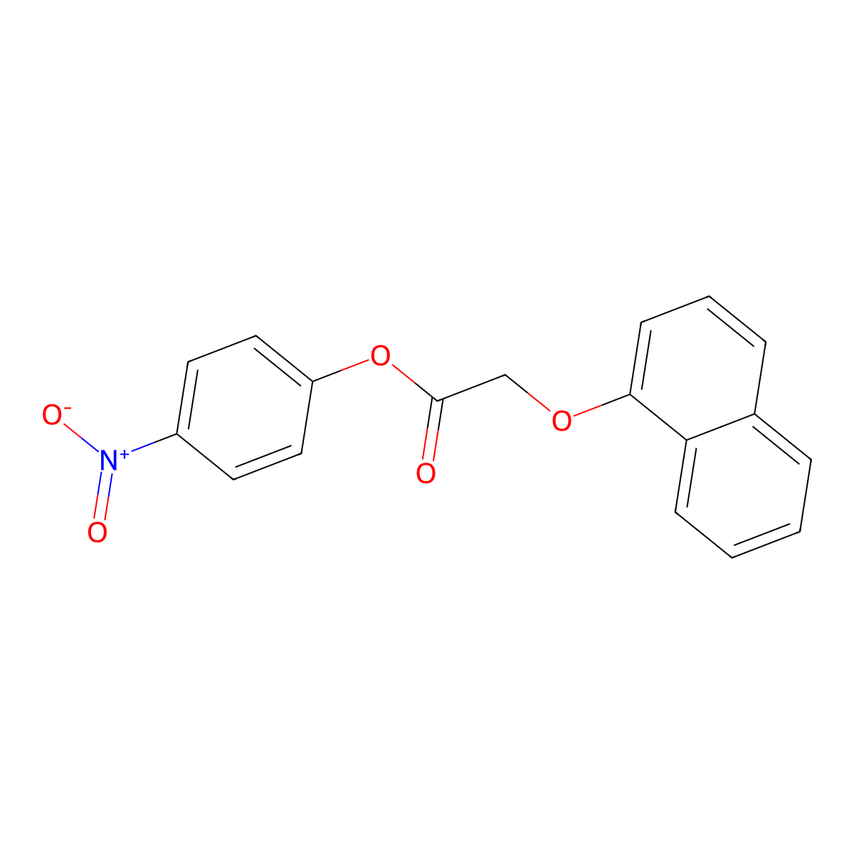 (4-Nitrophenyl) 2-naphthalen-1-yloxyacetate molecular structure, CAS 391229-11-1