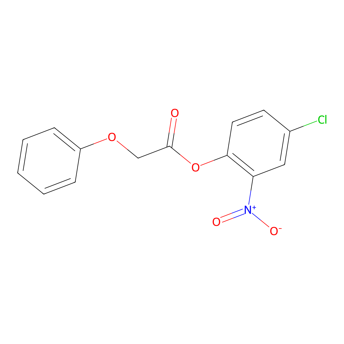 4-Chloro-2-nitrophenyl 2-phenoxyacetate molecular structure, CAS 391229-21-3